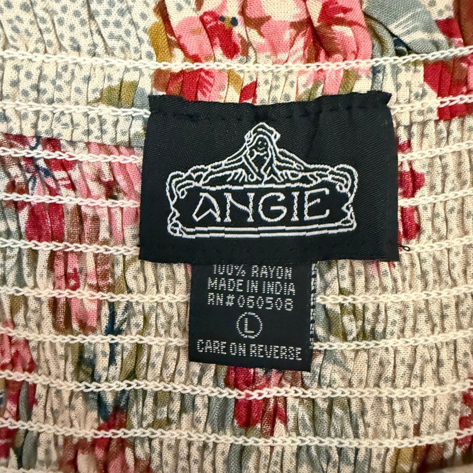 Vintage High-Low Floral Sundress With Mermaid Tail Ruffle | Angie Size L / US 10 / IT 46 - 3 Thumbnail