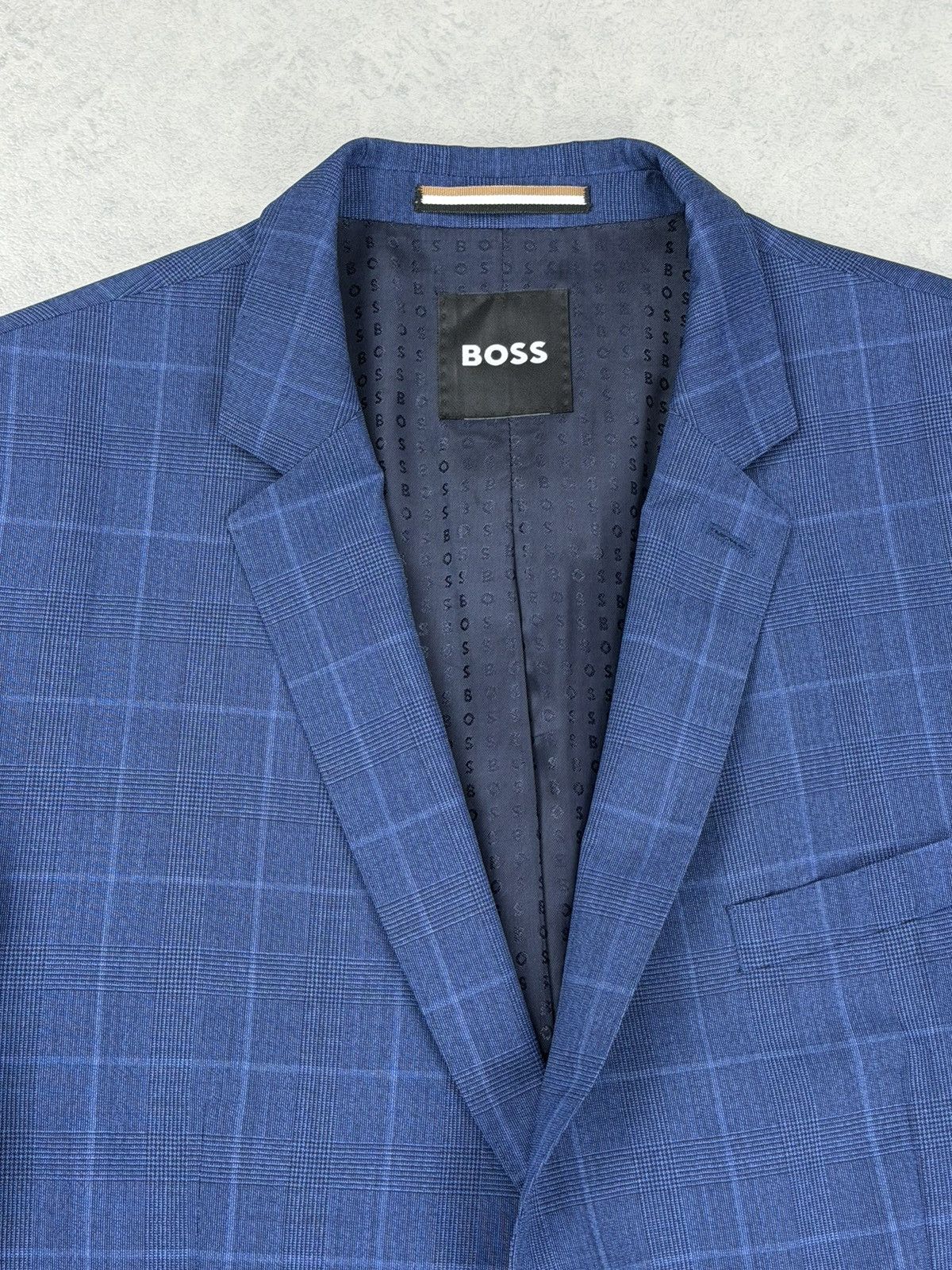 Hugo Boss Hugo Boss Blazer 44R 54 Blue Check Wool Men’s Size 44R - 7 Thumbnail
