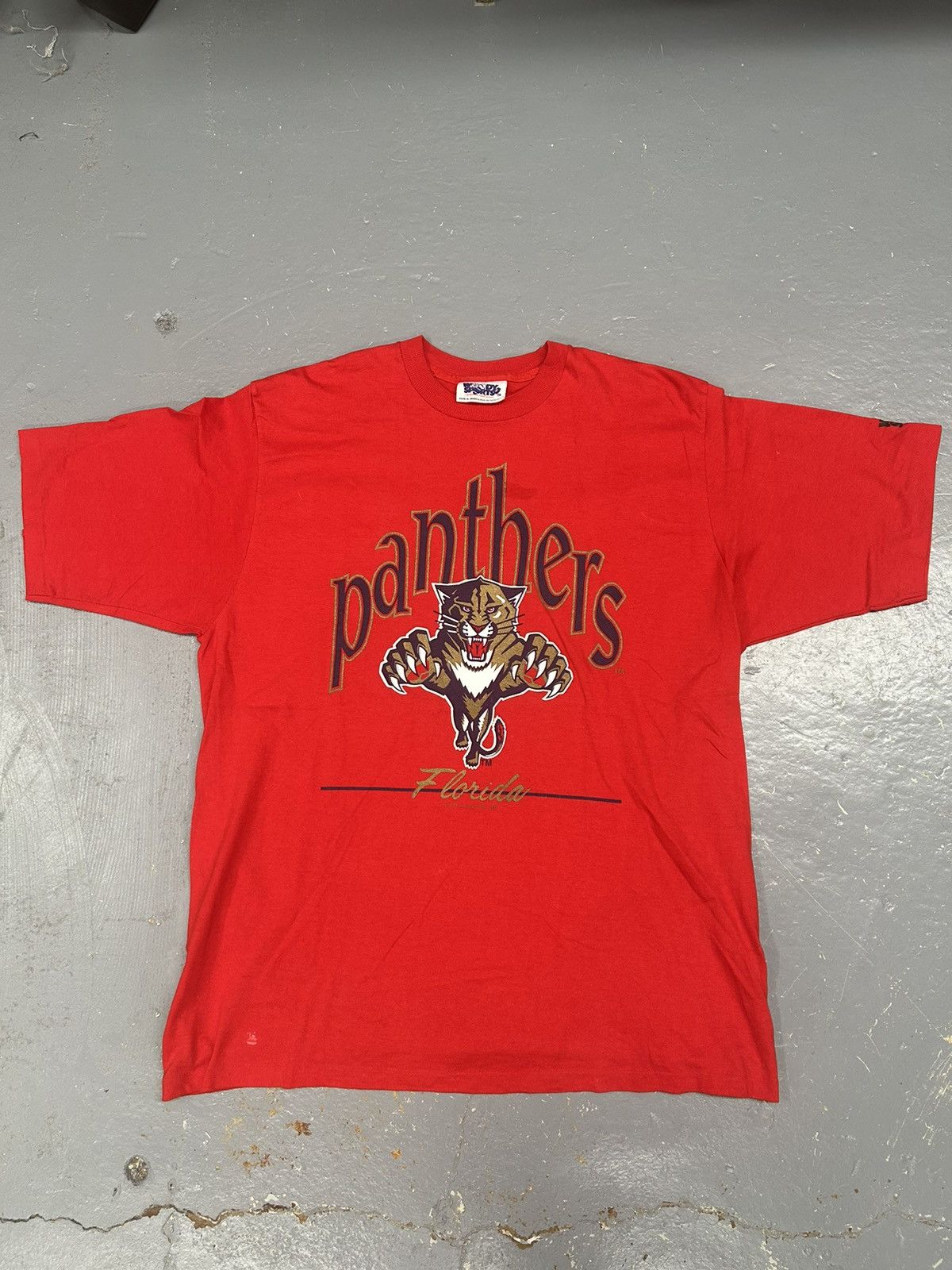 CustomCat Florida Panthers Vintage NHL T-Shirt Red / 6XL