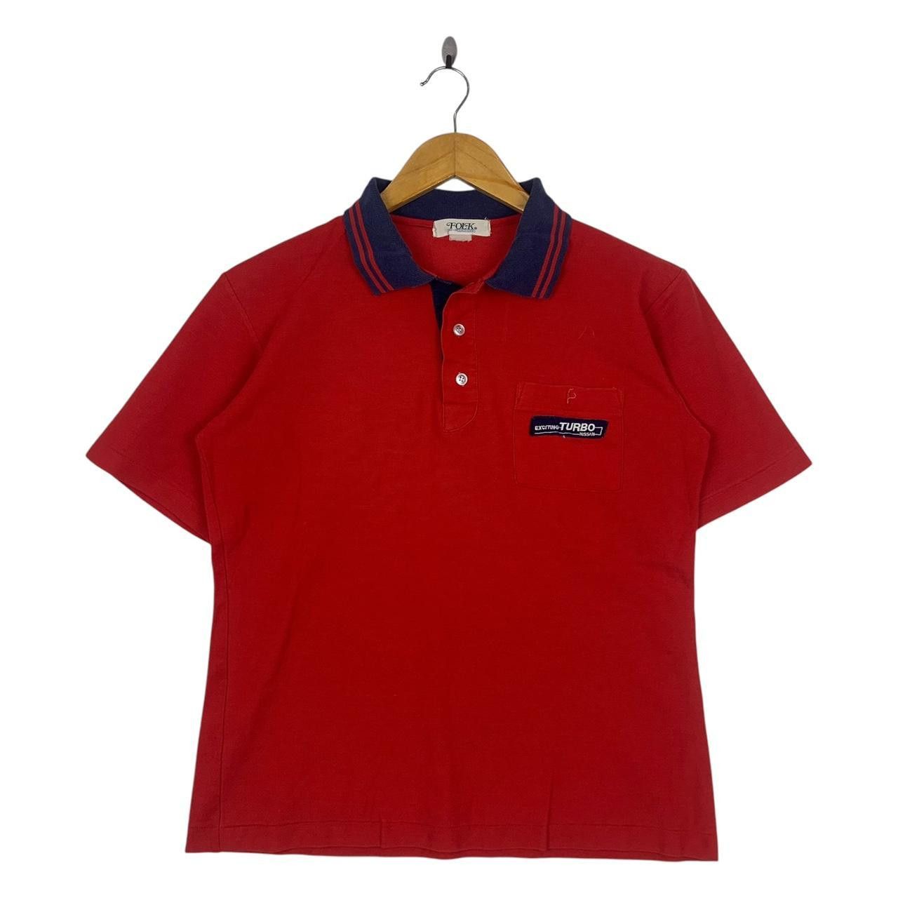 Vintage Vintage 80’ NISSAN TURBO NISMO Staff Uniform Polo Tee Shirt Size US S / EU 44-46 / 1 - 1 Thumbnail
