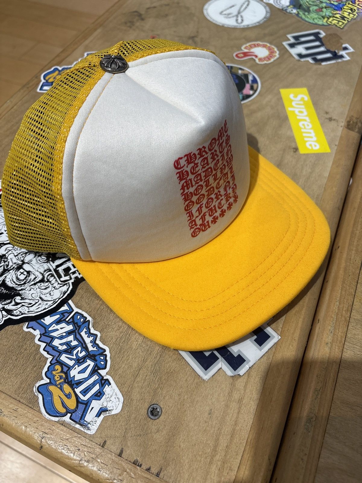 Chrome Hearts Chrome hearts, yellow, white, red eye trucker Size ONE SIZE - 1 Thumbnail
