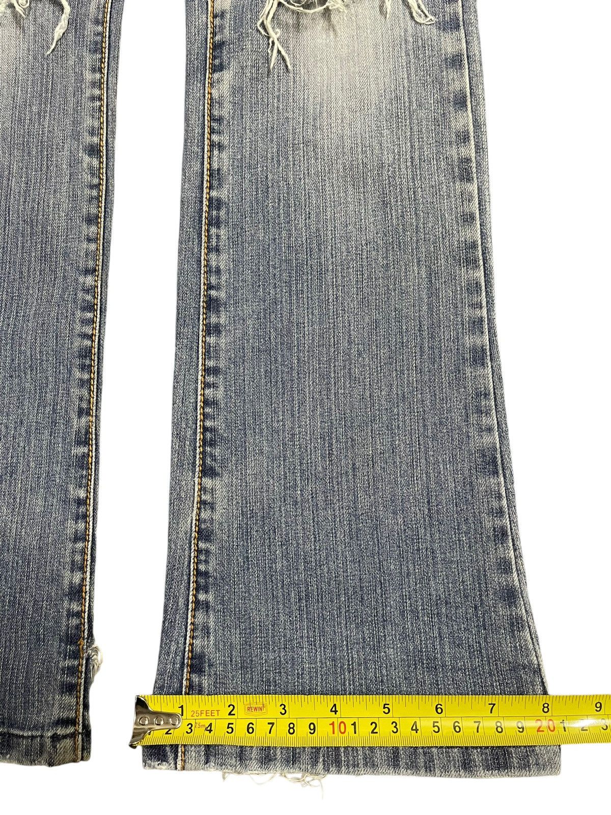 If Six Was Nine Vintage Japanese Brand Bleached Distressed Flare Jeans Size 28" / US 6 / IT 42 - 16 Thumbnail