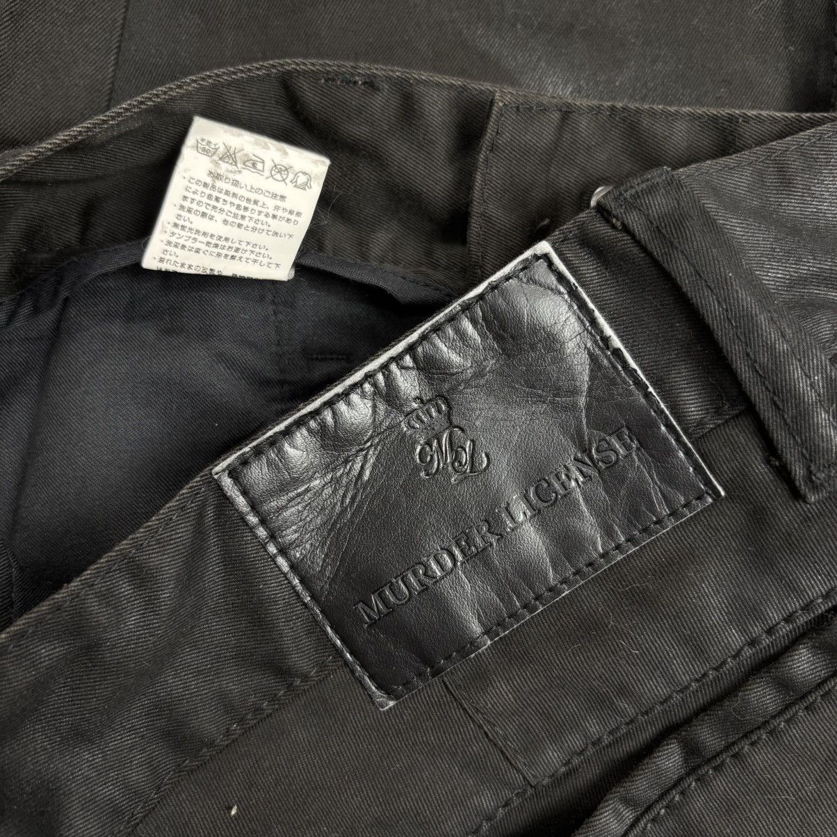 14th Addiction 2000s Murder License - Waxed Flared Denim Size US 29 - 7 Thumbnail