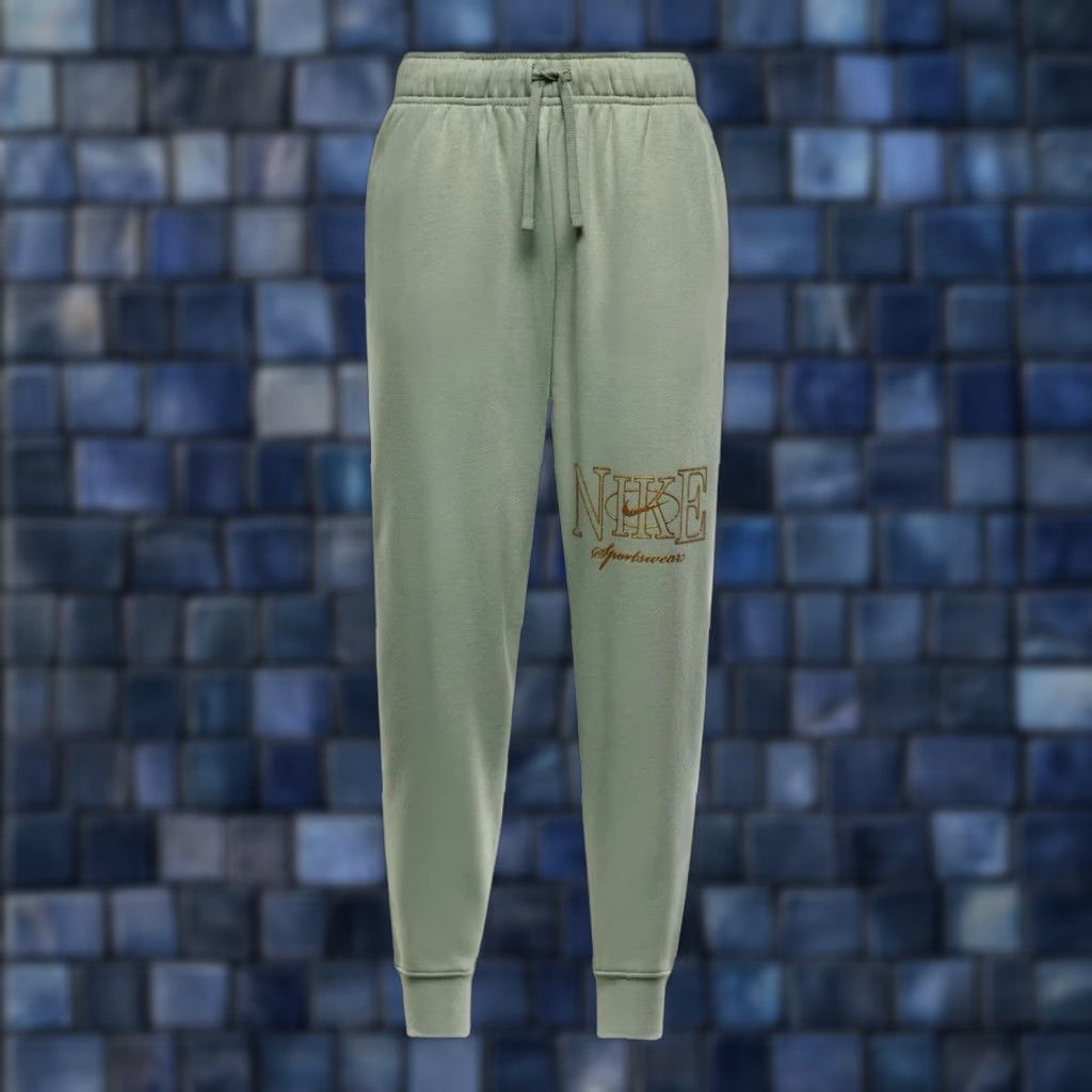 Nike Nike Joggers Women 2XL Jade Green Gold Mid Rise Sweatpants Cotton Fleece Casual Athleisure Size 40" / US 18 - 1 Thumbnail
