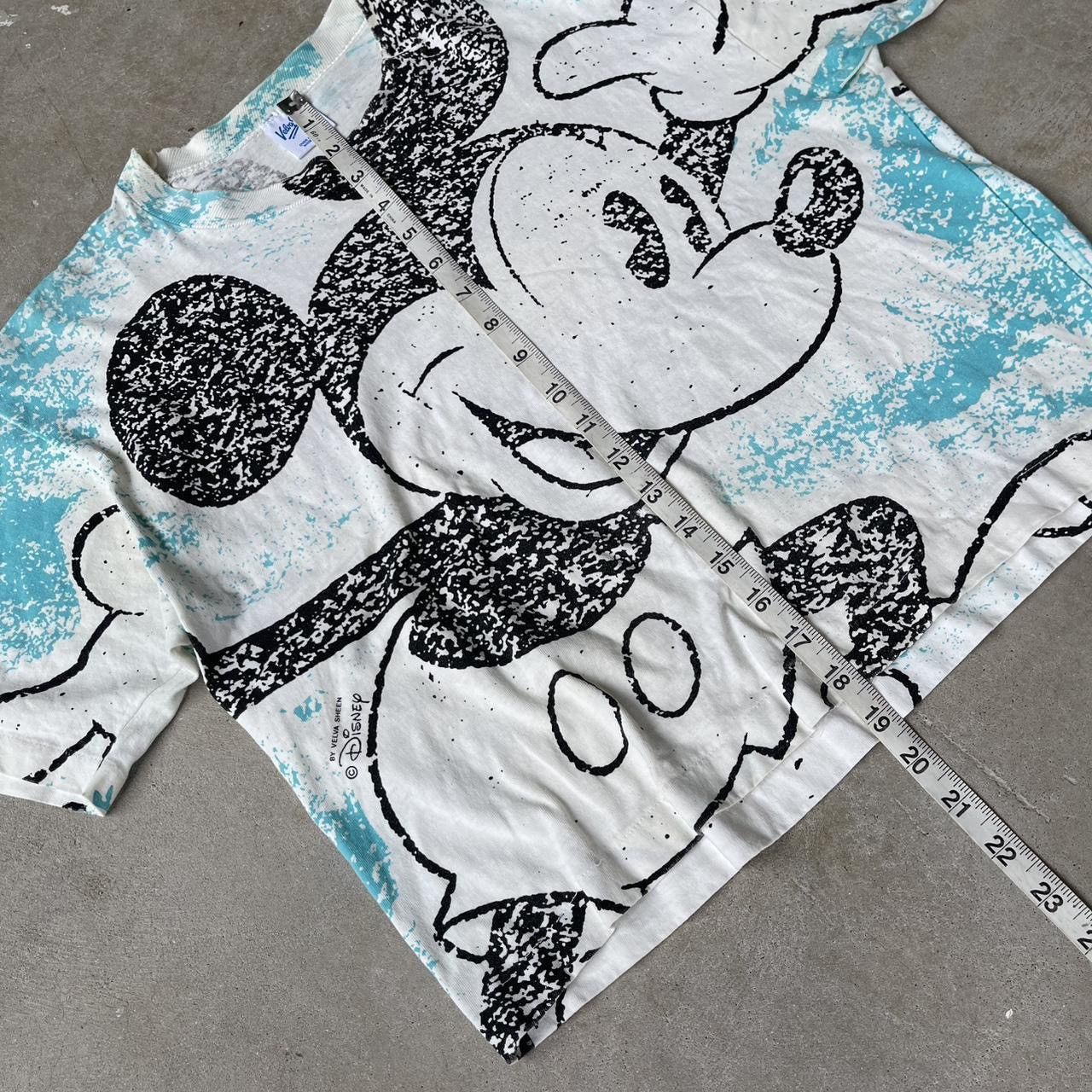 Velva Sheen ★ 80S VELVA SHEEN VINTAGE SINGLE STITCH MICKEY CROPPED AOP Size US XL / EU 56 / 4 - 8 Thumbnail