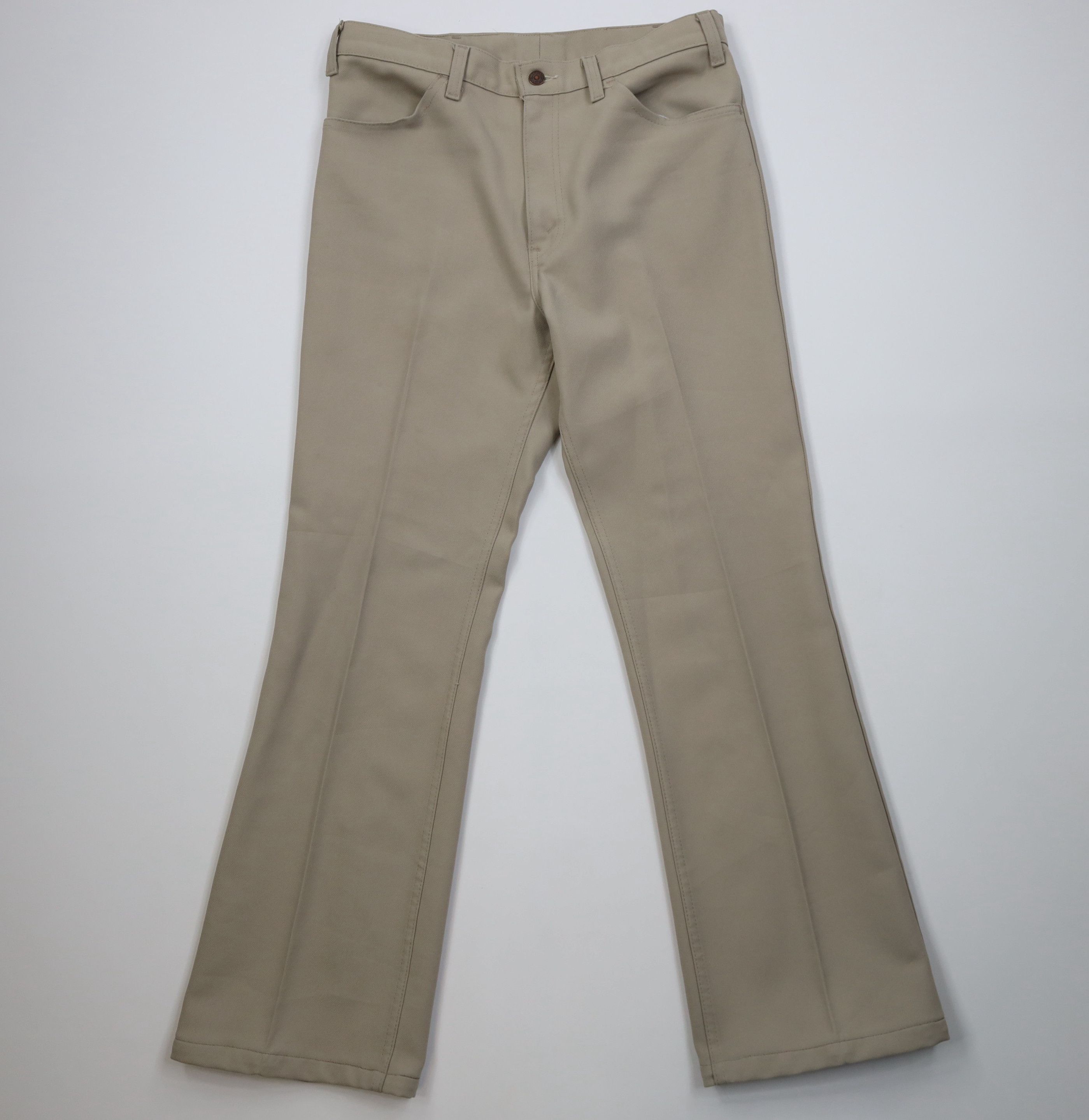 Vintage 70s Levis 517 Knit Flared Wide Leg Chino Pants USA