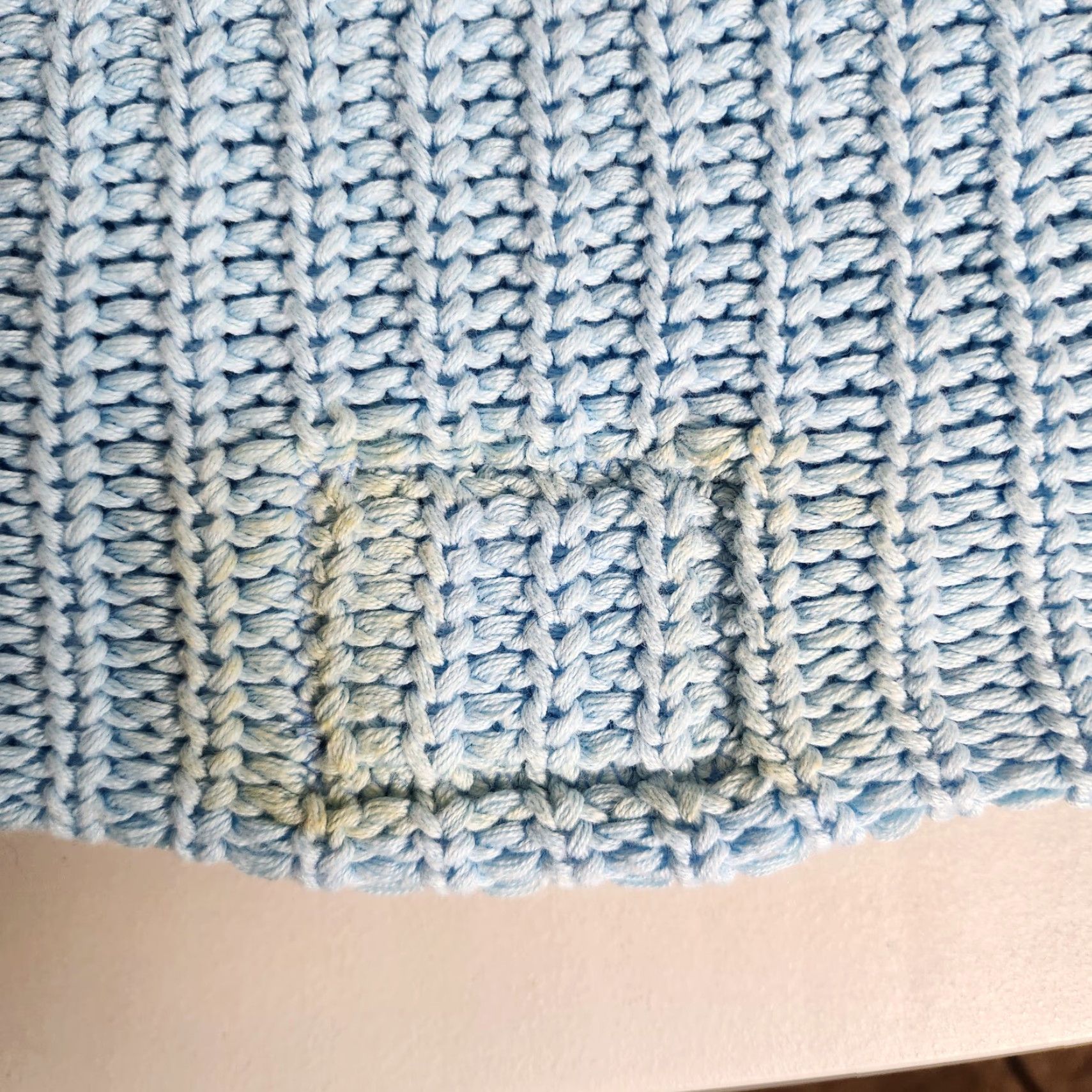 Vintage Love Your Melon Womens Slouch Hat One Size Light Blue Pom Knitted Cotton Knit Size ONE SIZE - 3 Thumbnail