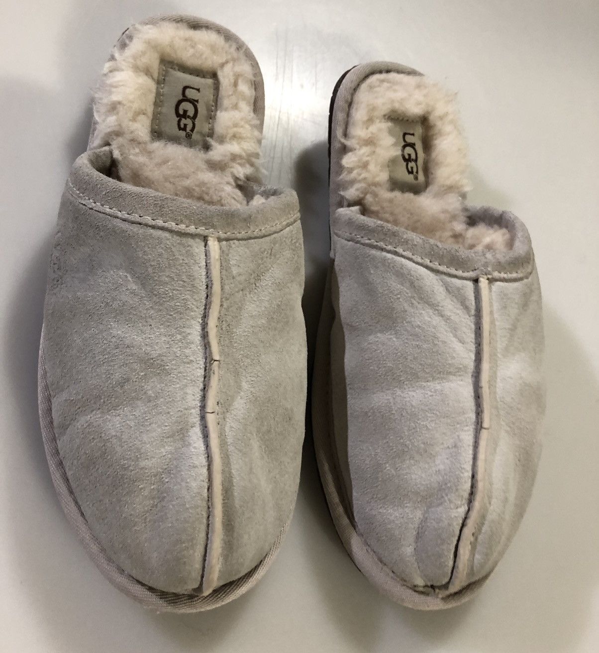 Ugg Ugg pure natural suede/wool shearling logo slides 7 Size US 7 / IT 37 - 3 Thumbnail