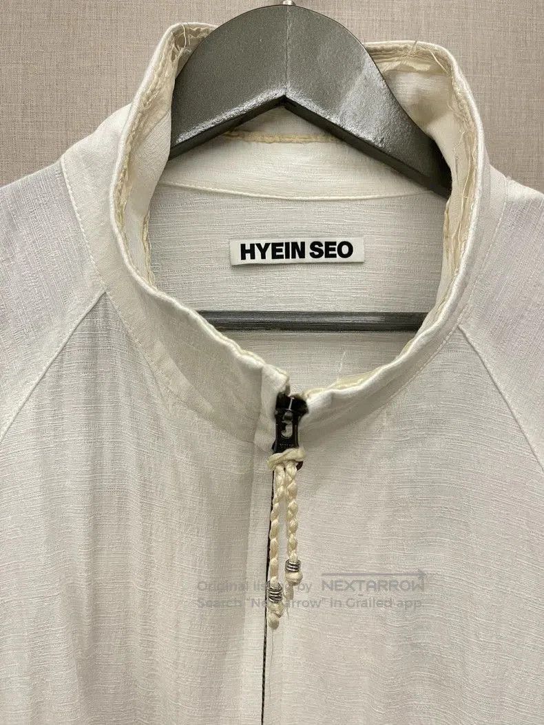 Hyein Seo Lightweight Linen Jacket with Fringe Detail. Size US M / EU 48-50 / 2 - 6 Thumbnail