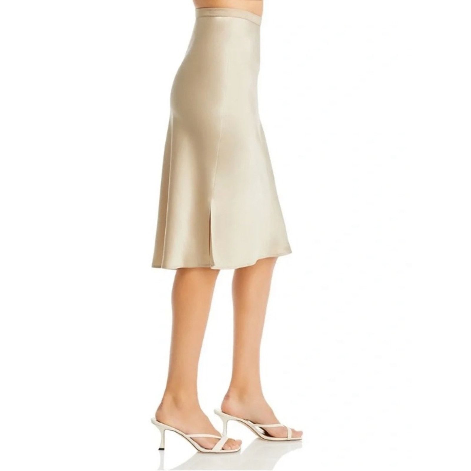 Anine Bing Anine Bing $300 Biege Satin Erin Silk Skirt MEDIUM EUC Size 30" / US 8 / IT 44 - 6 Thumbnail