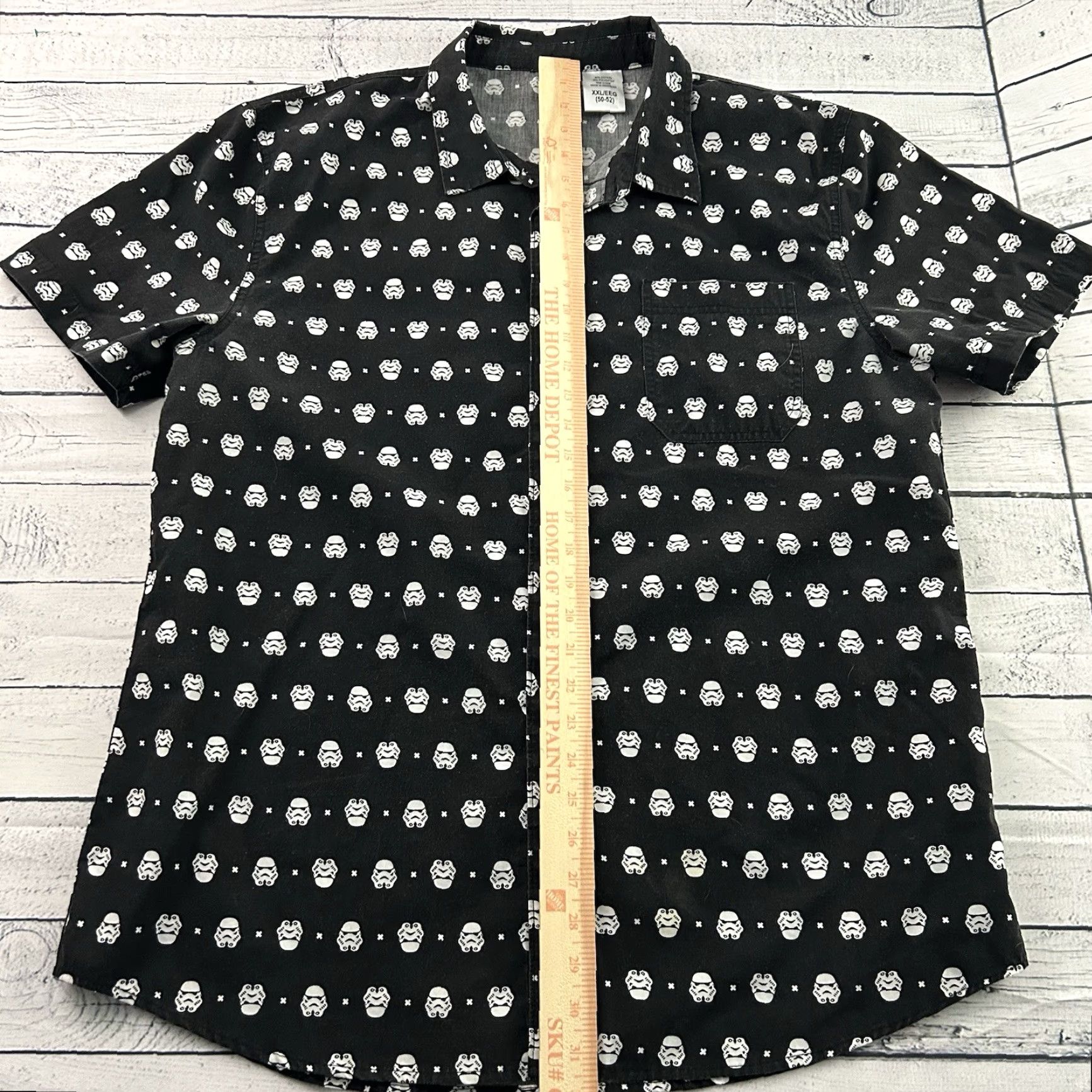 Star Wars Star Wars Storm Trooper Short Sleeve Button Front Shirt Men's XXL Black Size US XXL / EU 58 / 5 - 3 Thumbnail