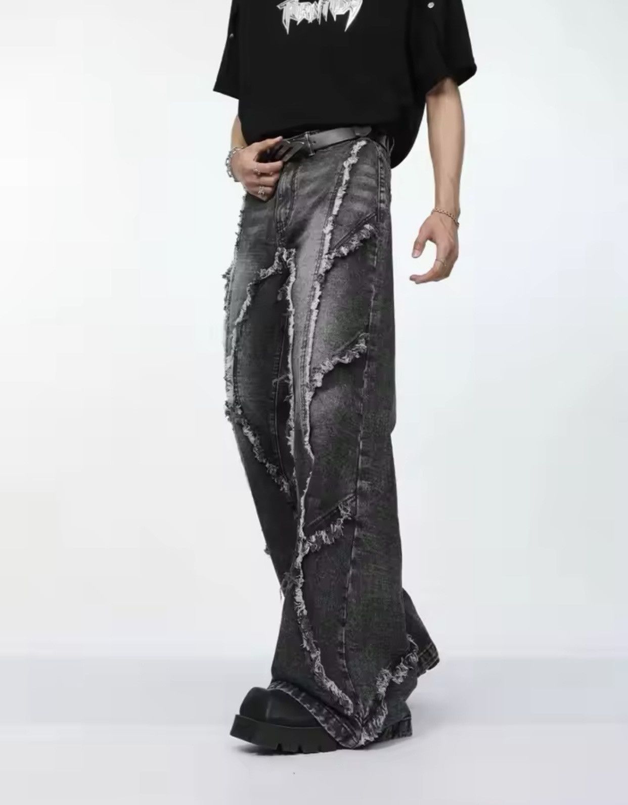 Jean × Vintage American high street trendy straight leg washed jeans Size US 29 - 5 Thumbnail