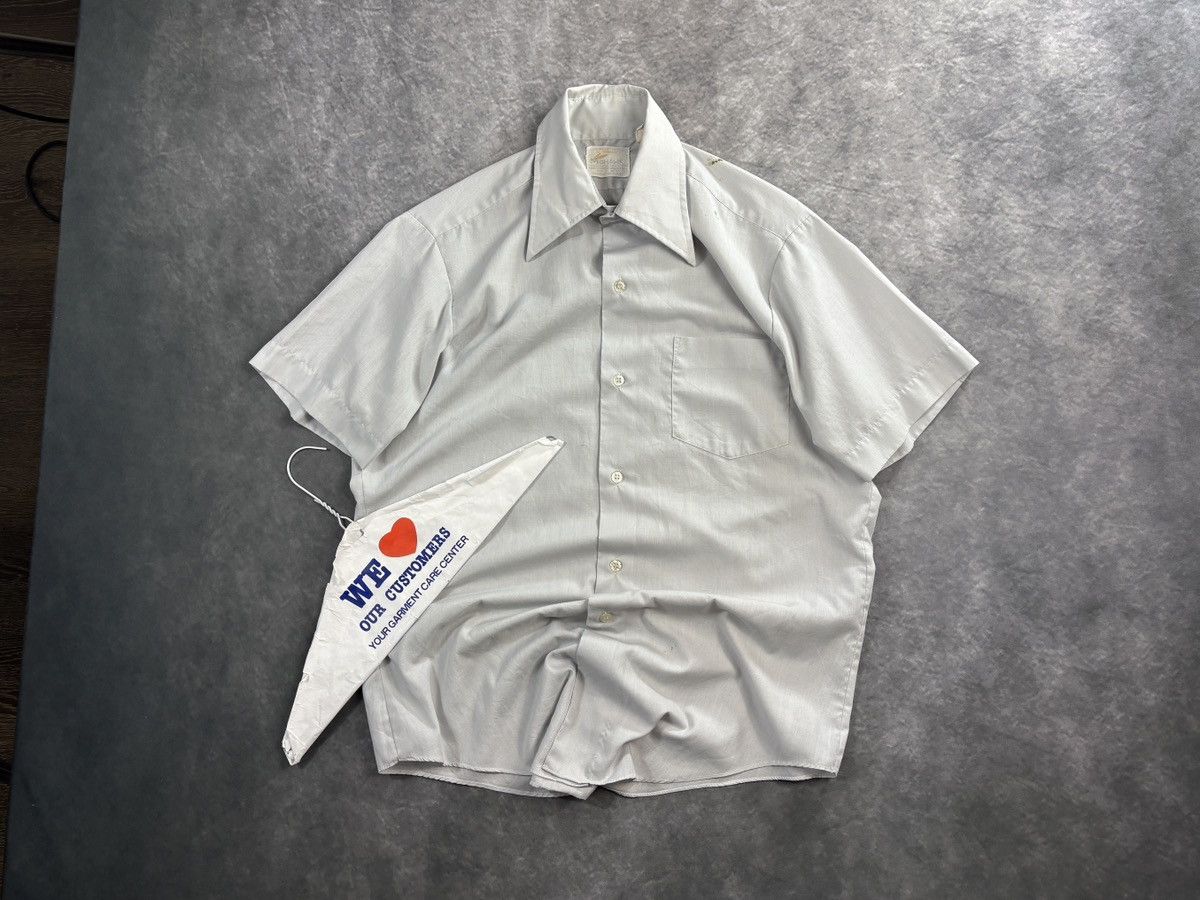 Vintage 1980s Vintage Summer Shirt Shortsleeve Workwear Buttonup 70s Size US S / EU 44-46 / 1 - 13 Thumbnail