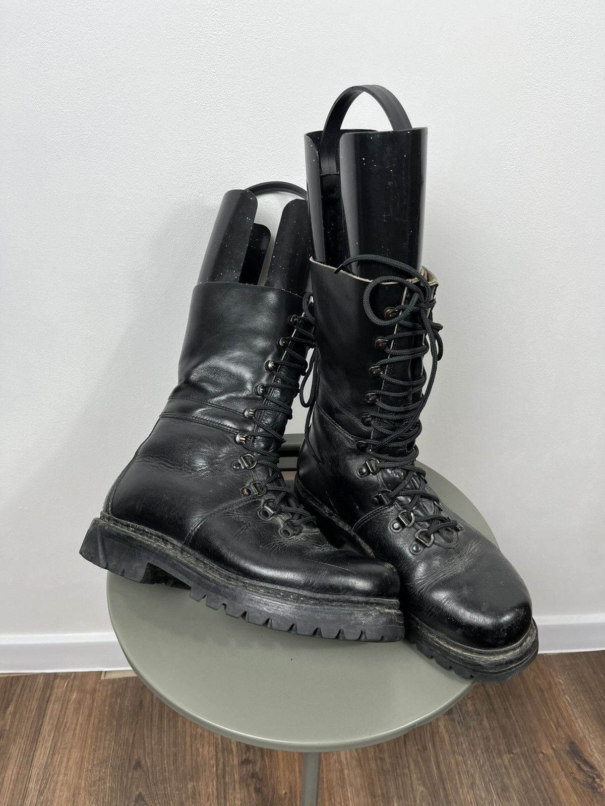 Other Vintage 1982 Military Leather Combat Boots Black Size 42 Size US 9 / EU 42 - 1 Thumbnail