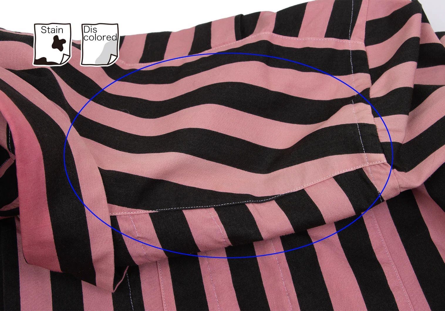 Comme des Garcons Homme Plus Bold Stripe Frill Detail Shirt in Pink and Black, Size M Size US M / EU 48-50 / 2 - 4 Thumbnail