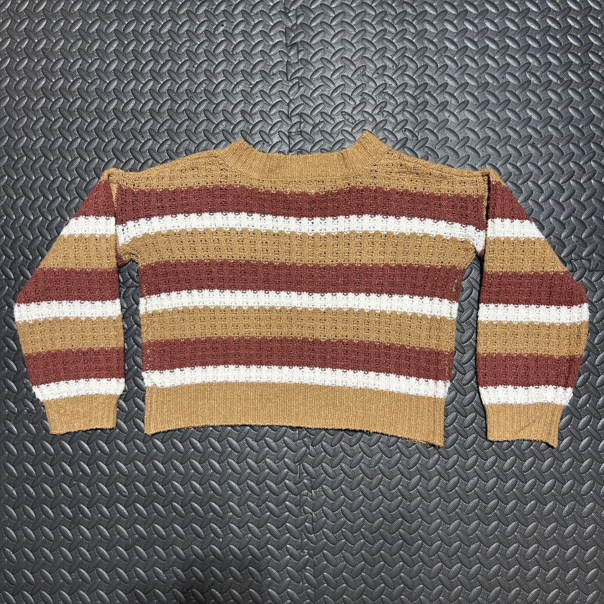 Other Pink Republic Cropped Sweater Waffle Knit V-Neck Medium Size M / US 6-8 / IT 42-44 - 9 Thumbnail