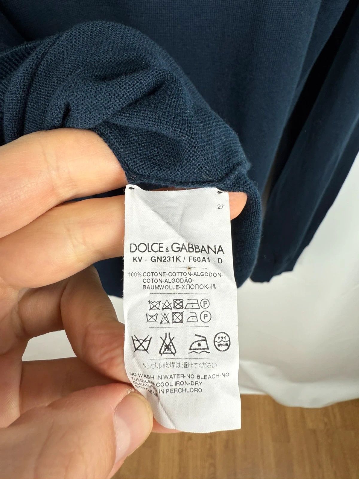 Dolce & Gabbana Dolce & Gabbana Cotton V-Neck Pullover Men size 50 Size US M / EU 48-50 / 2 - 7 Thumbnail