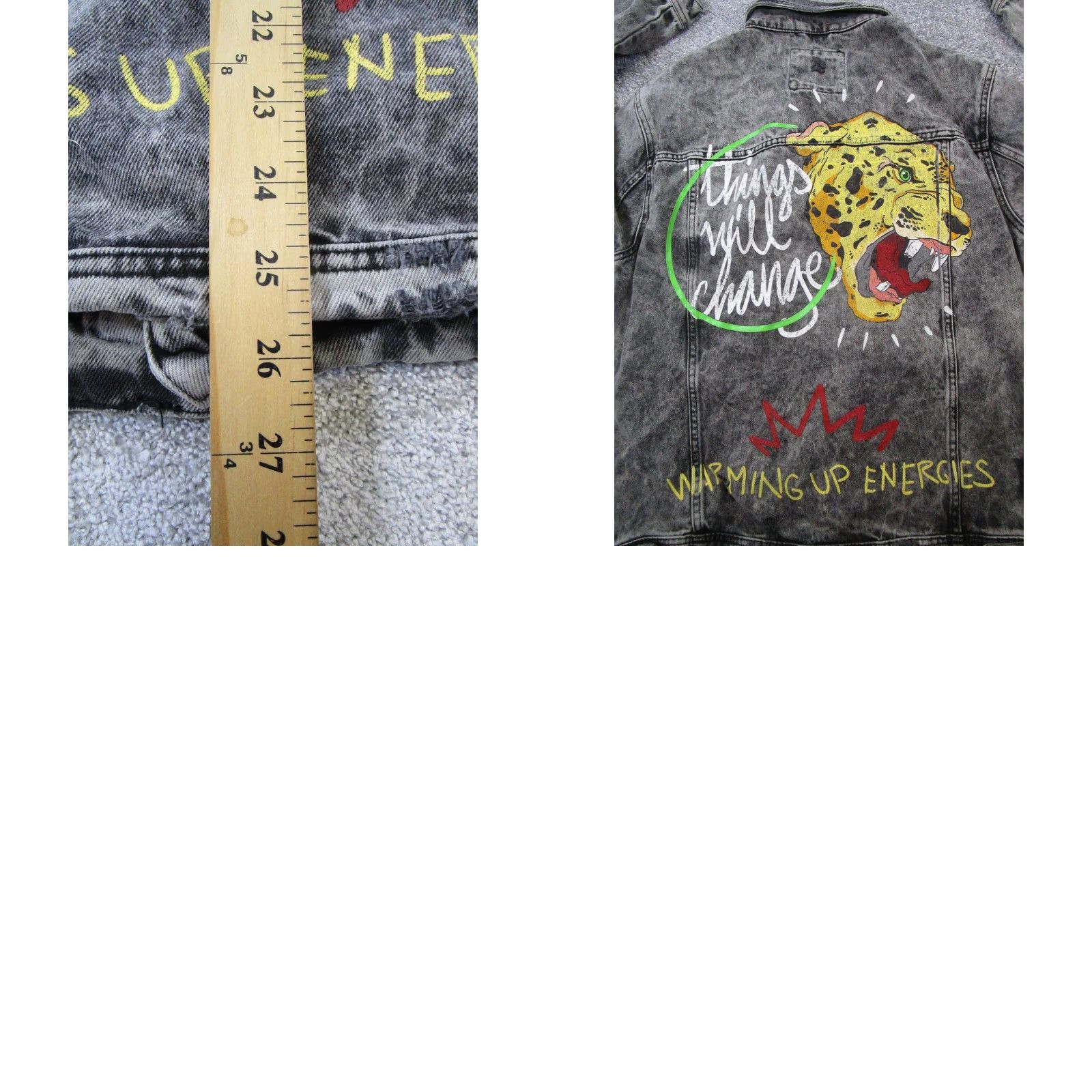 Zara Zara Jacket Mens Large Gray Pleated Denim Cotton Bomber Jacket Size US L / EU 52-54 / 3 - 9 Thumbnail