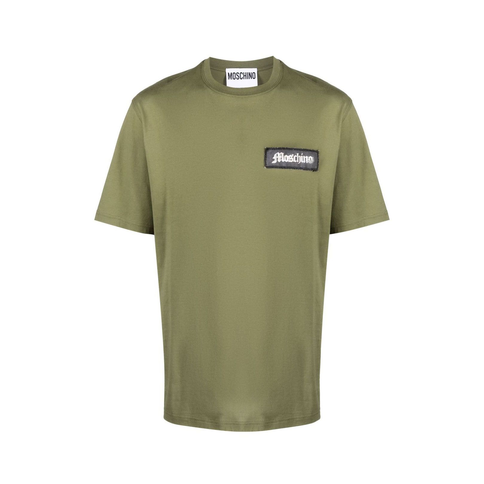 Moschino o1y0225 Logo T-Shirt in Military Green Size US S / EU 44-46 / 1 - 1 Thumbnail