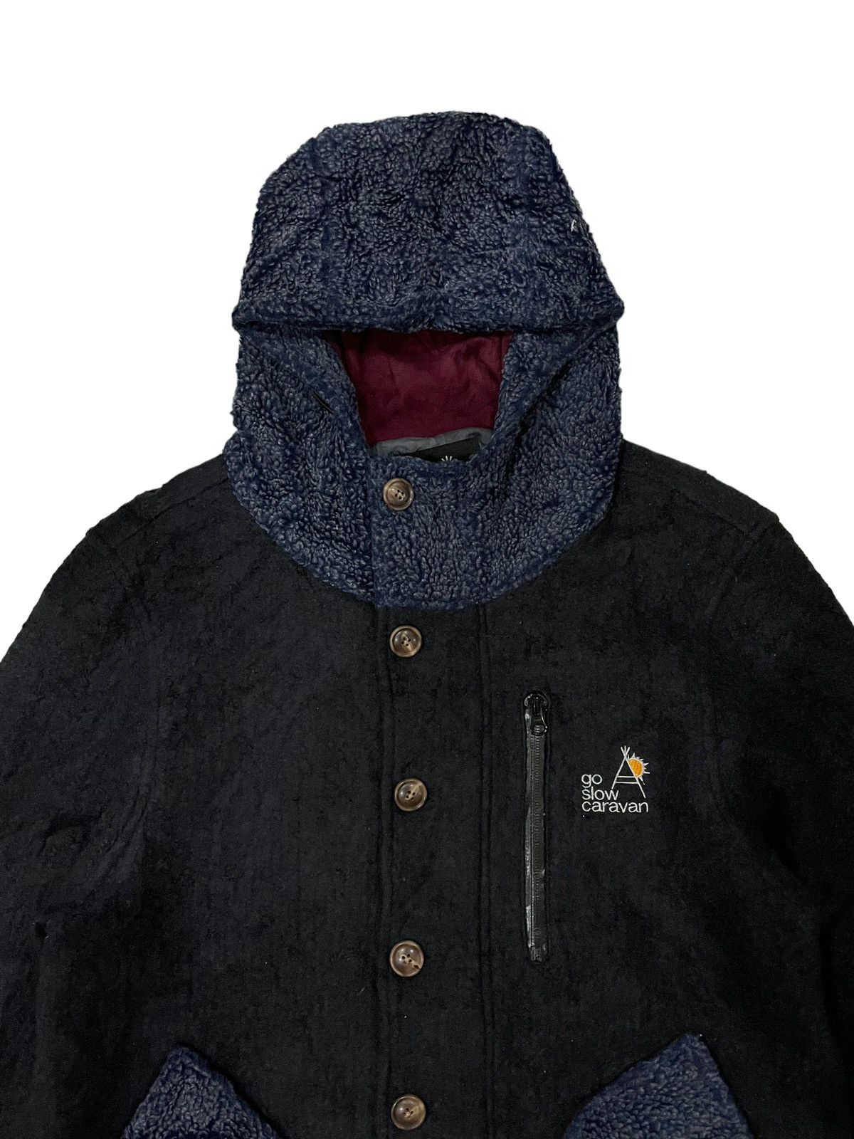 go slow caravan Go Slow Caravan Faux Fleece Zip-up Hoodie Jacket Size US M / EU 48-50 / 2 - 2 Thumbnail