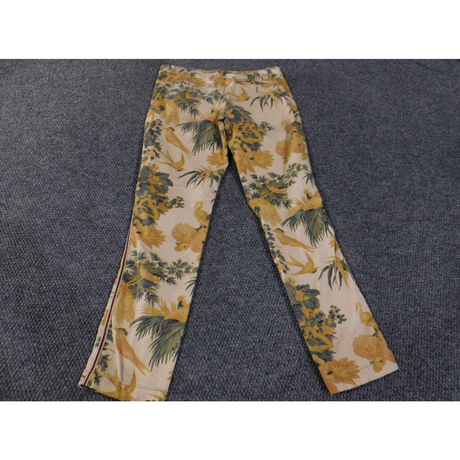 Anthropologie Anthropologie Pants Womens 27 Multicolor Floral Tropical Relaxed Chino Pants Straight Leg Size 27" / US 4 / IT 40 - 7 Thumbnail