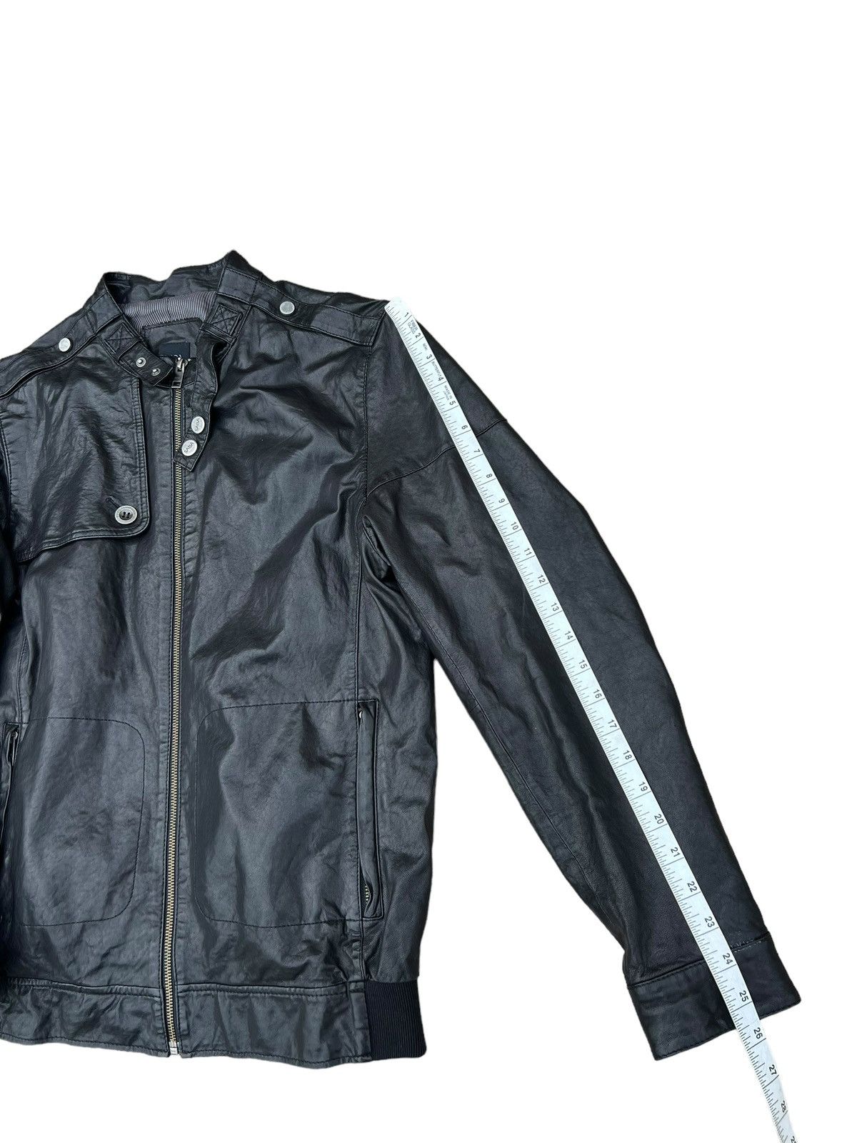 Saba Mens SABA MW10075 Lamb Leather Racer Jacket Size US S / EU 44-46 / 1 - 3 Thumbnail
