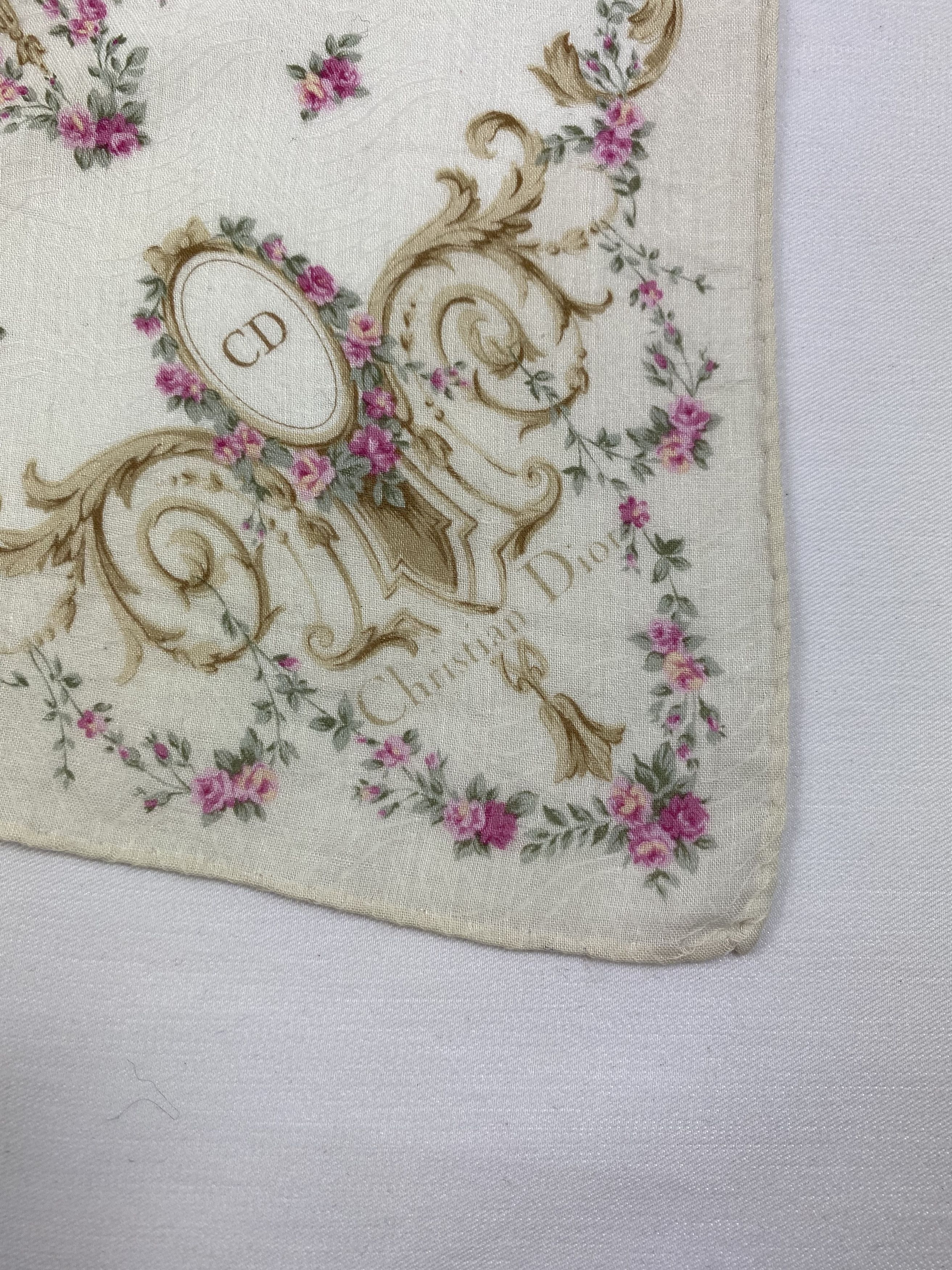 Vintage Christian Dior Handkerchief / Bandana / Neckerchief A1141 Size ONE SIZE - 5 Thumbnail