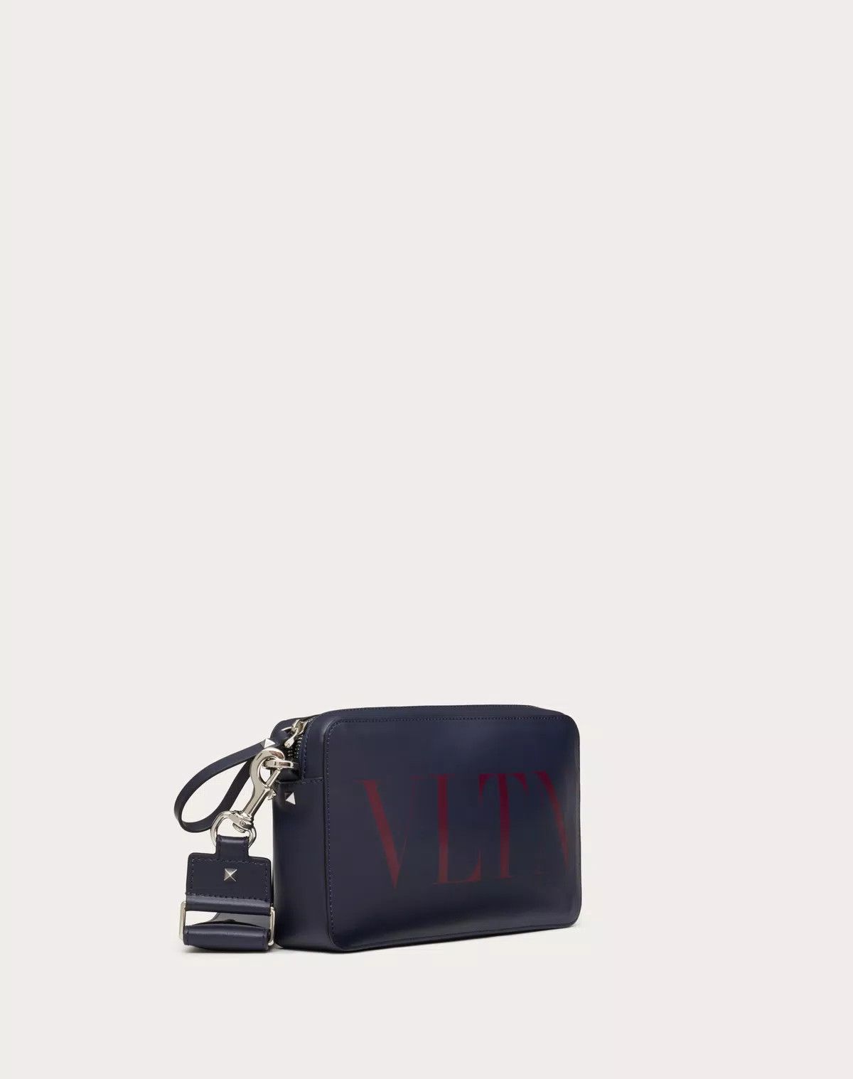 Valentino oc11z0725 Size: OS/ Vltn Leather Crossbody Bag in Navy Blue Size ONE SIZE - 2 Thumbnail