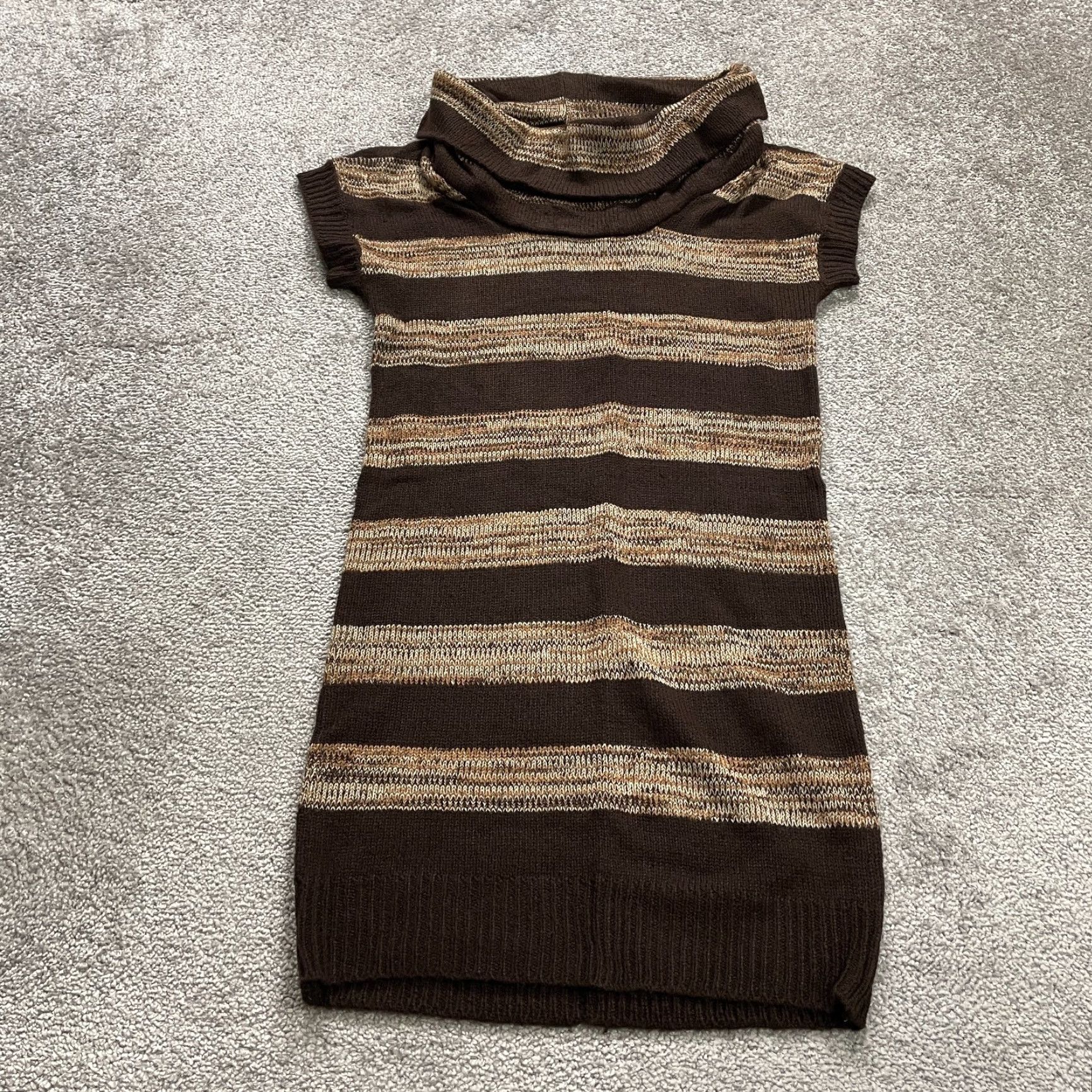 Vintage Love by Chesley Acrylic Sweater Womens L Brown Sleeveless Cowl Neck Knit Top Size L / US 10 / IT 46 - 3 Thumbnail