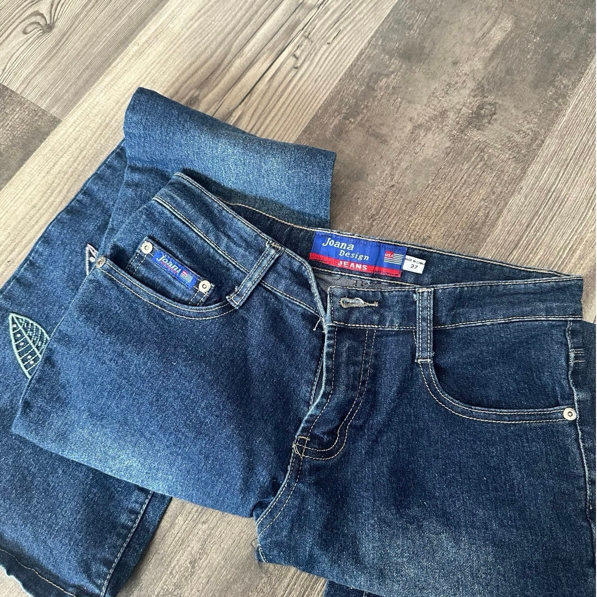Other joana design jeans embroidered flower sequin dark blue jeans Size 25" / US 0 / IT 36 - 3 Thumbnail