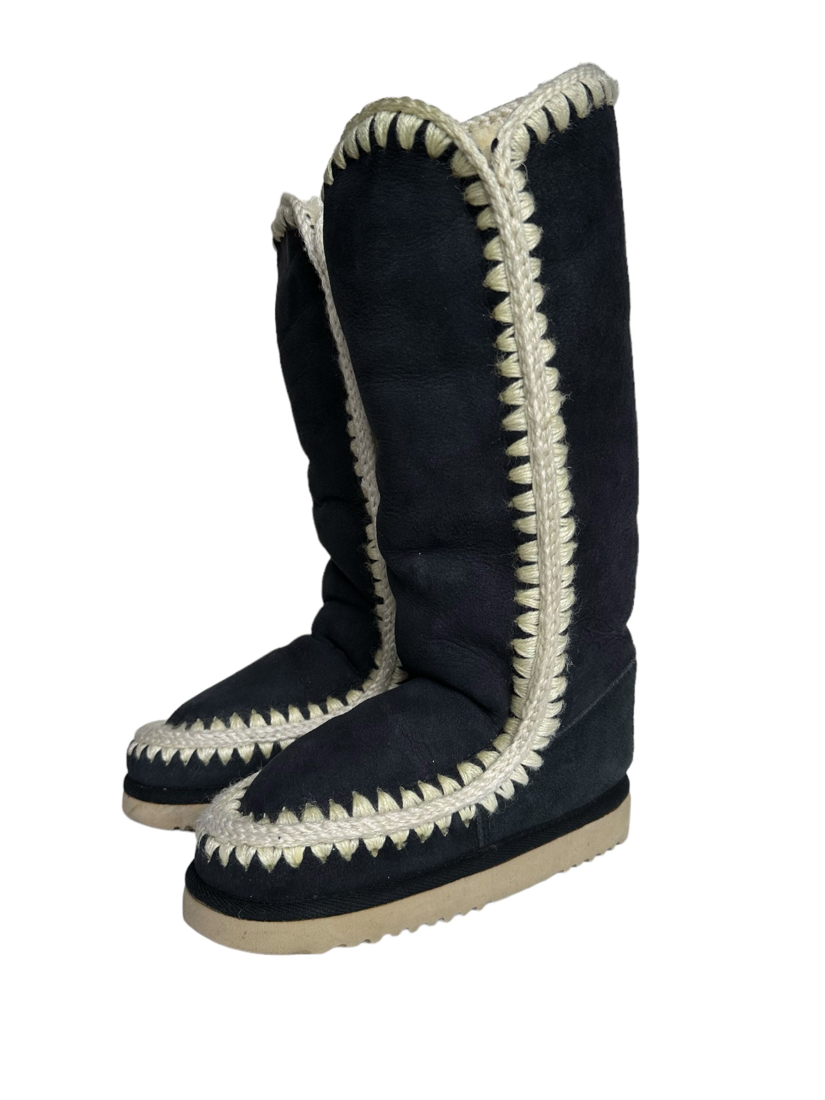 image of Mou Eskimo 40 Fur Tall Boots Eu36 in Blue, Women's (Size 5)