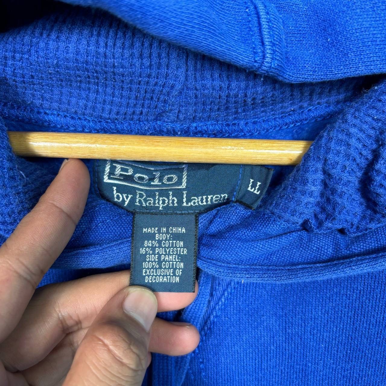 Polo Ralph Lauren Polo Ralph Lauren Big Pony Pullover Hoodie Blue LL Size US XL / EU 56 / 4 - 4 Thumbnail