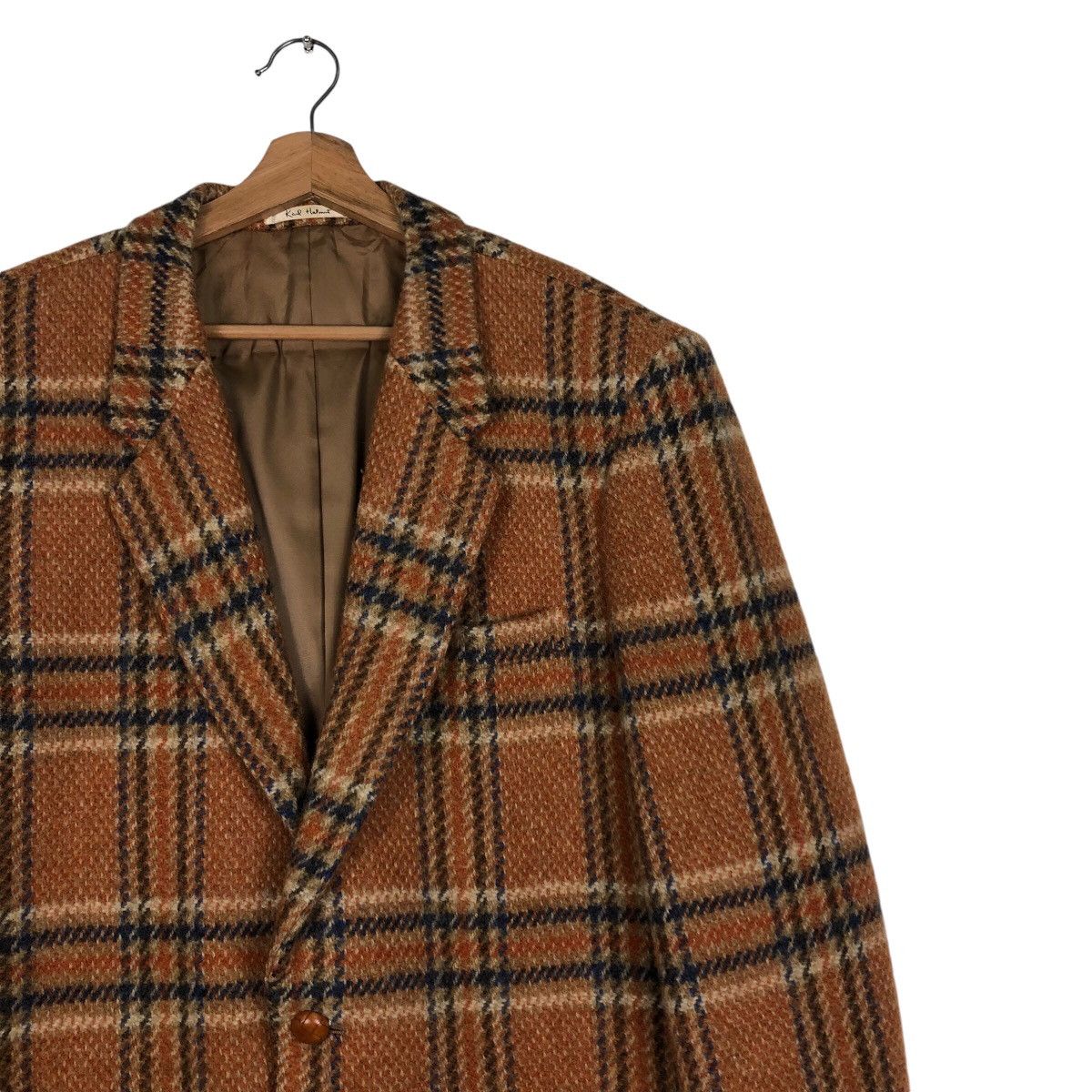 Japanese Brand 📌Vintage Wool Coats Jacket Karl Helmut Tartan Design Size US L / EU 52-54 / 3 - 7 Thumbnail