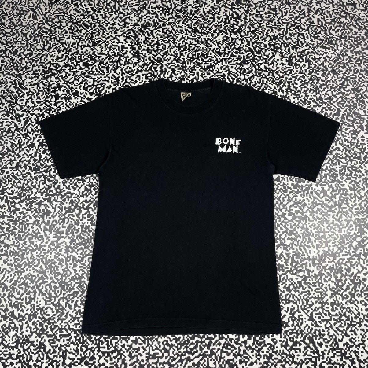 Japanese Brand Vintage 1996 Bone Man Skull Bones Logo Bowling Retro T-shirt Size US L / EU 52-54 / 3 - 2 Thumbnail
