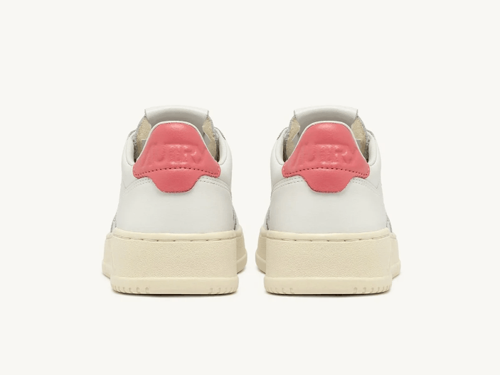 AUTRY AUTRY MEDALIST LOW SNEAKERS IN WHITE AND TEAROSE LEATH -36 Size US 6 / IT 36 - 5 Thumbnail
