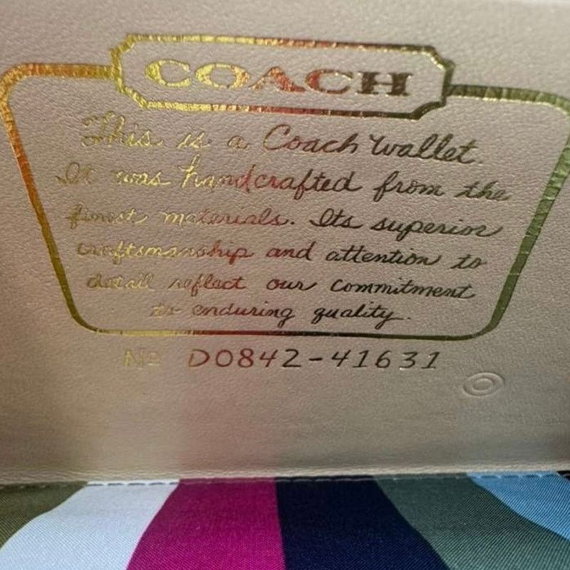 Coach Coach Signature Stripe Checkbook Wallet Size ONE SIZE - 7 Thumbnail