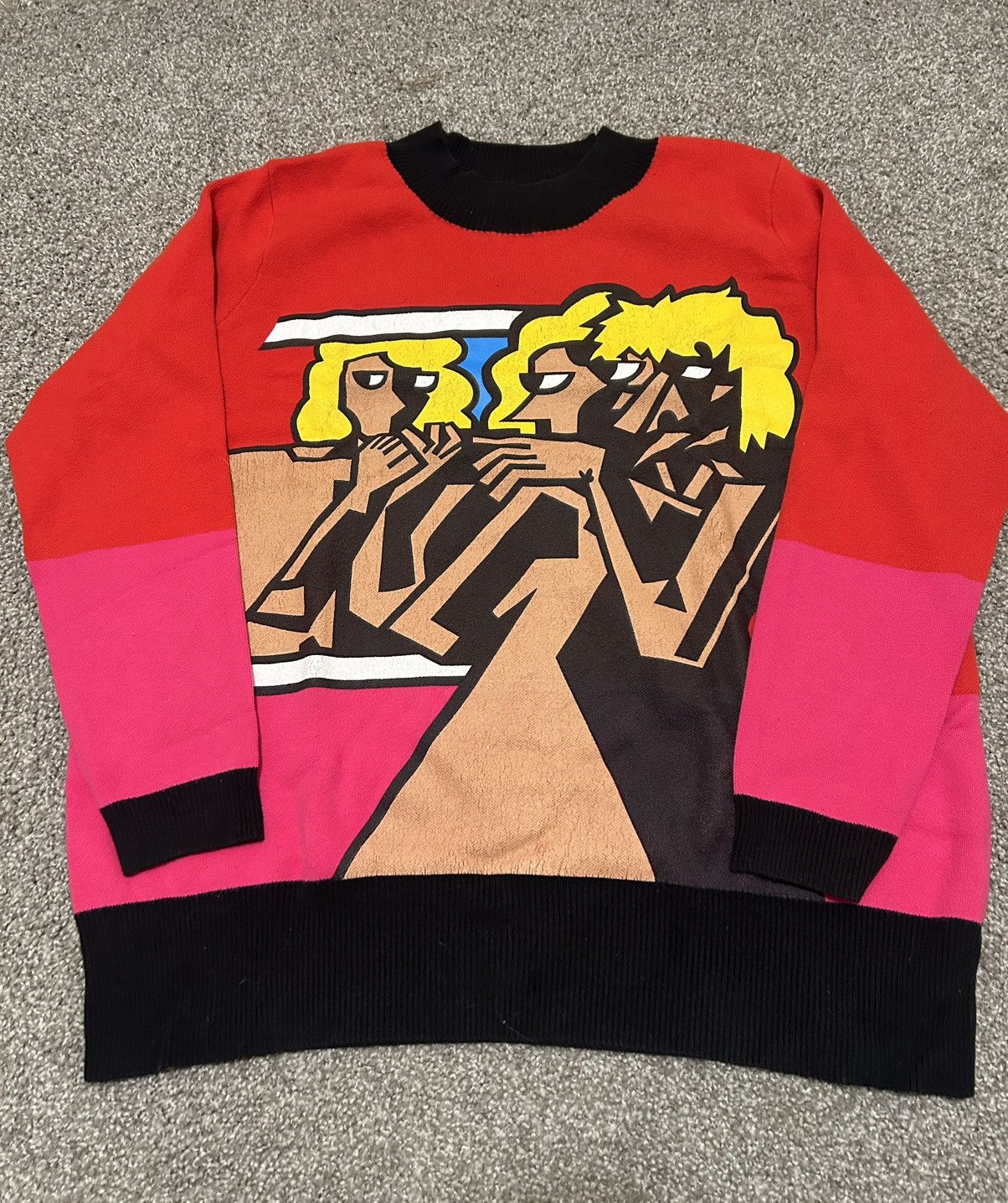 Kodone Kodone “U&Me” Red Sweater - Large Size US L / EU 52-54 / 3 - 2 Thumbnail
