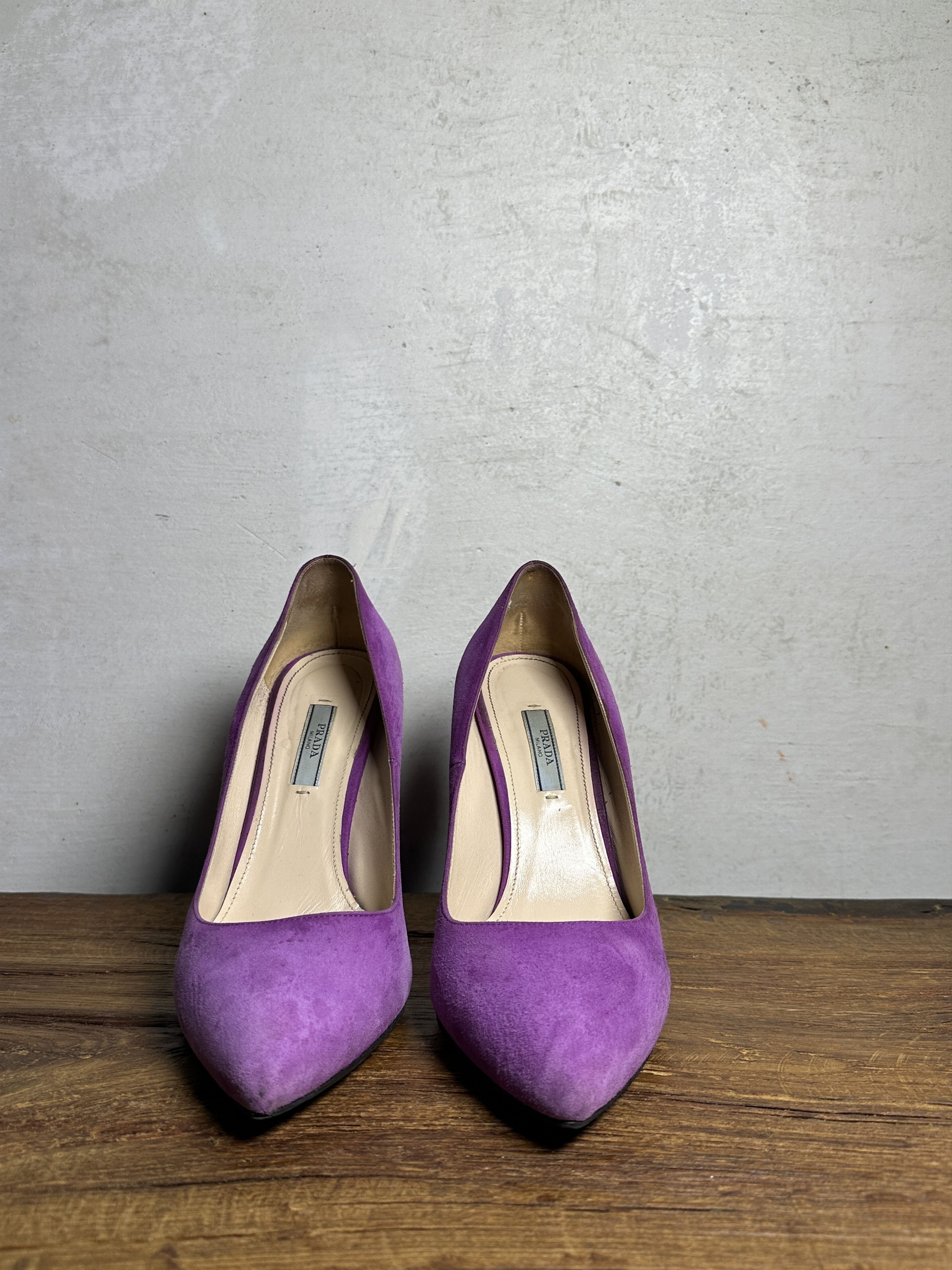 Prada Prada AW10 Suede Fuchsia Heels Size US 10 / IT 40 - 6 Thumbnail
