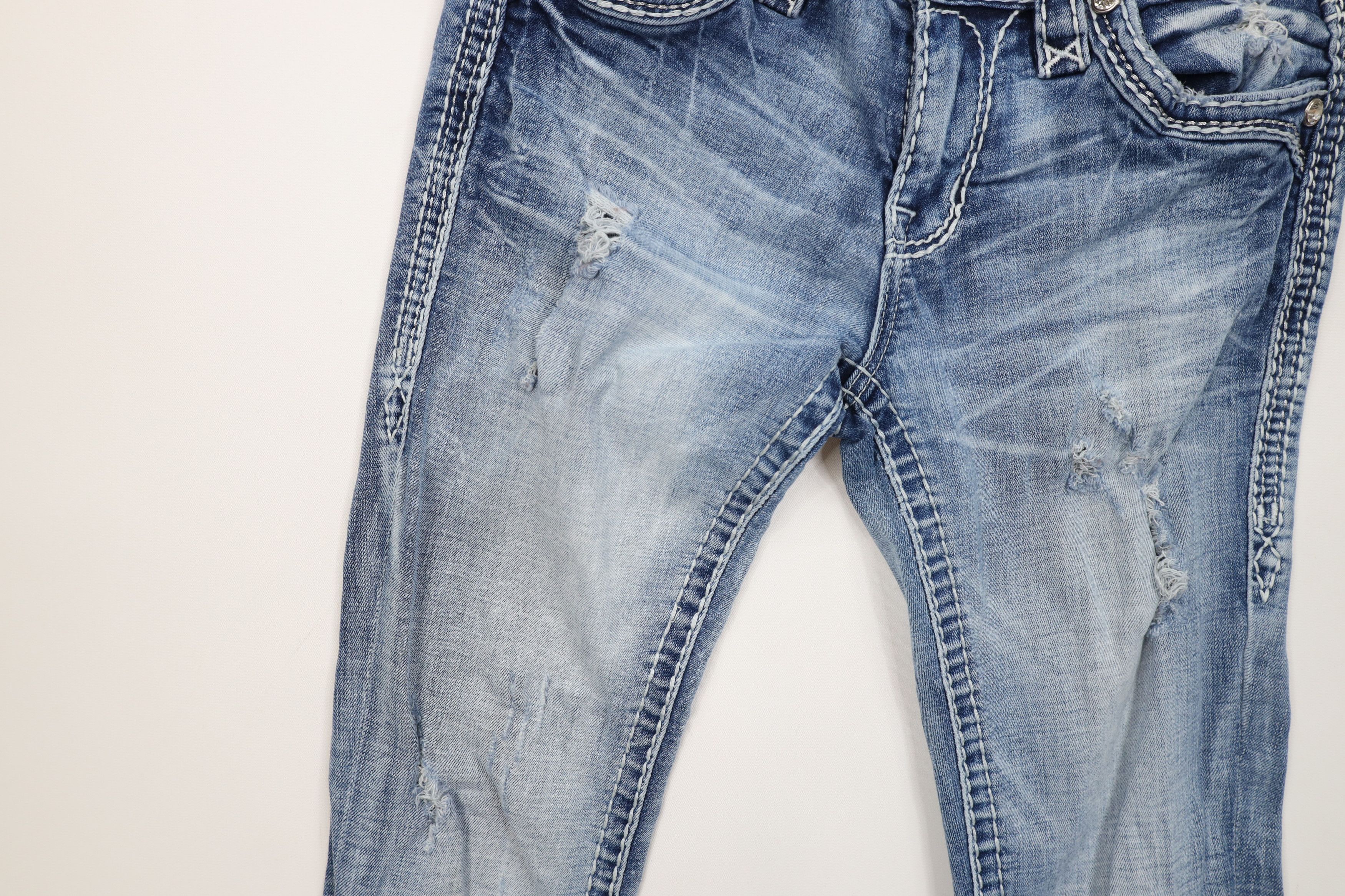 Rock Revival Rock Revival Thick Stitch Jeweled Sundee Bootcut Jeans Blue Size 26" / US 2 / IT 38 - 7 Thumbnail