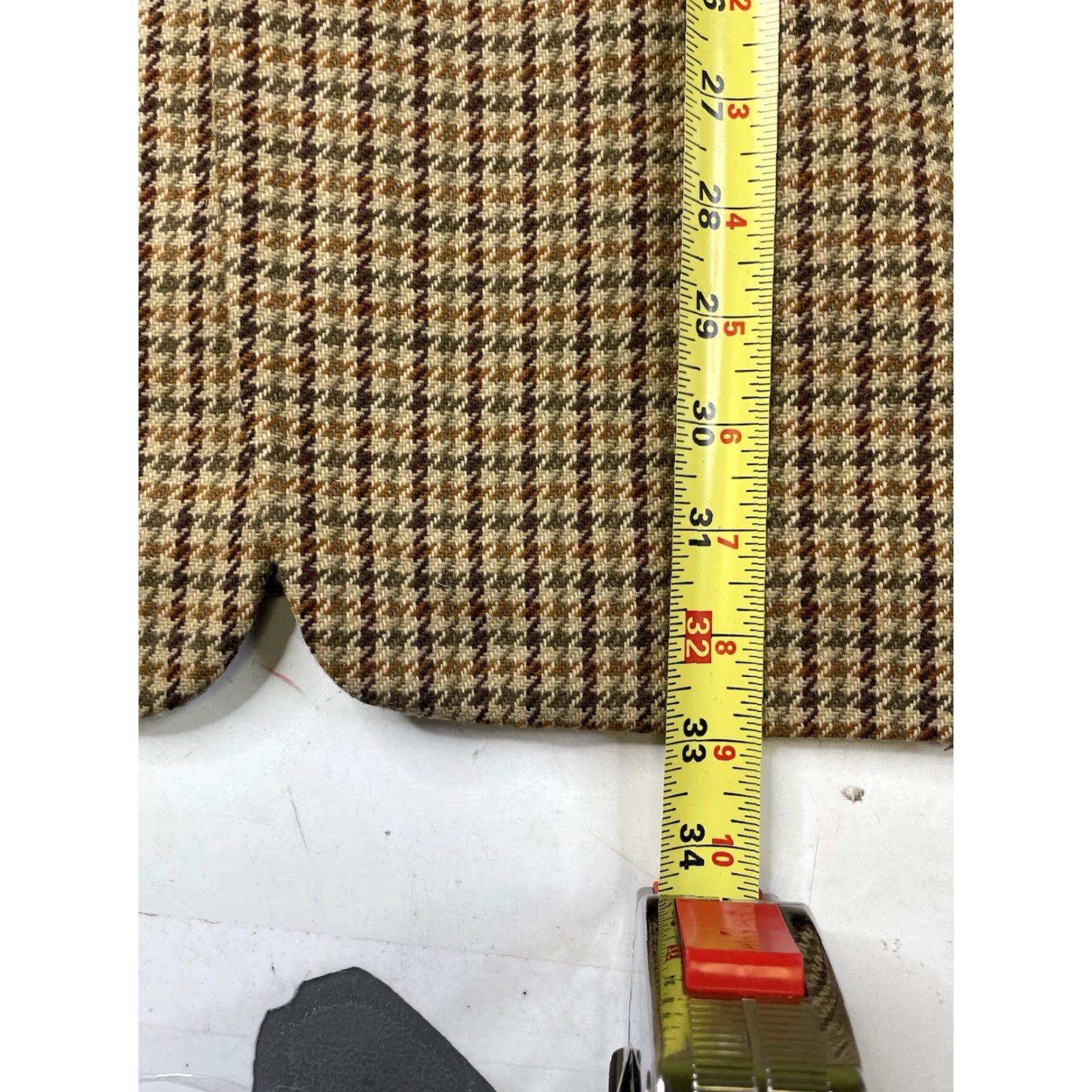 Banana Republic VINTAGE Banana Republic Mens Blazer Jacket Houndstooth Wool Blend 42R Notch Lapel Single-Breasted Twill Dry Clean Only Brown Regular Mens Size 42R - 7 Thumbnail