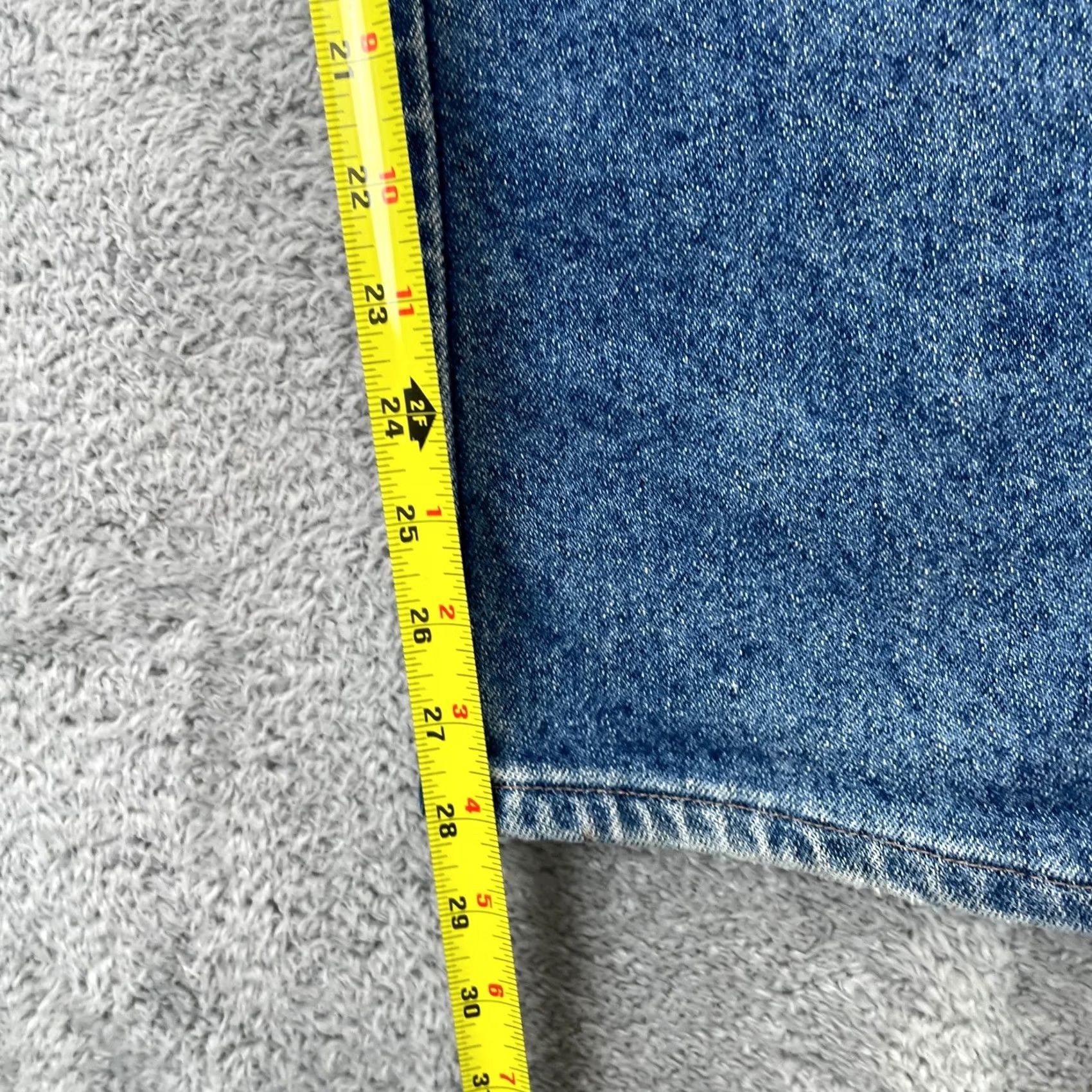 Wrangler VINTAGE Wrangler Jeans Mens 36x30 Blue Logo Denim Straight Leg Cotton 5-Pocket Zipper Button City Preppy Winter Fall Spring Size US 36 / EU 52 - 6 Thumbnail
