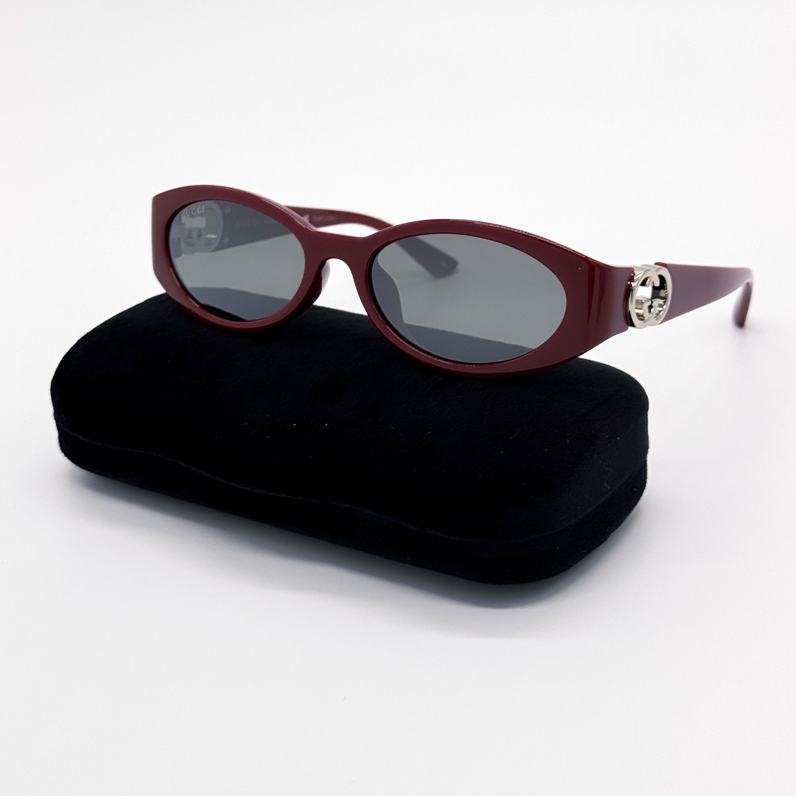 Gucci NEW GUCCI SUNGLASSES WOMEN ROUND BURGUNDY GUCCI GG1662SA 006 Size ONE SIZE - 3 Thumbnail
