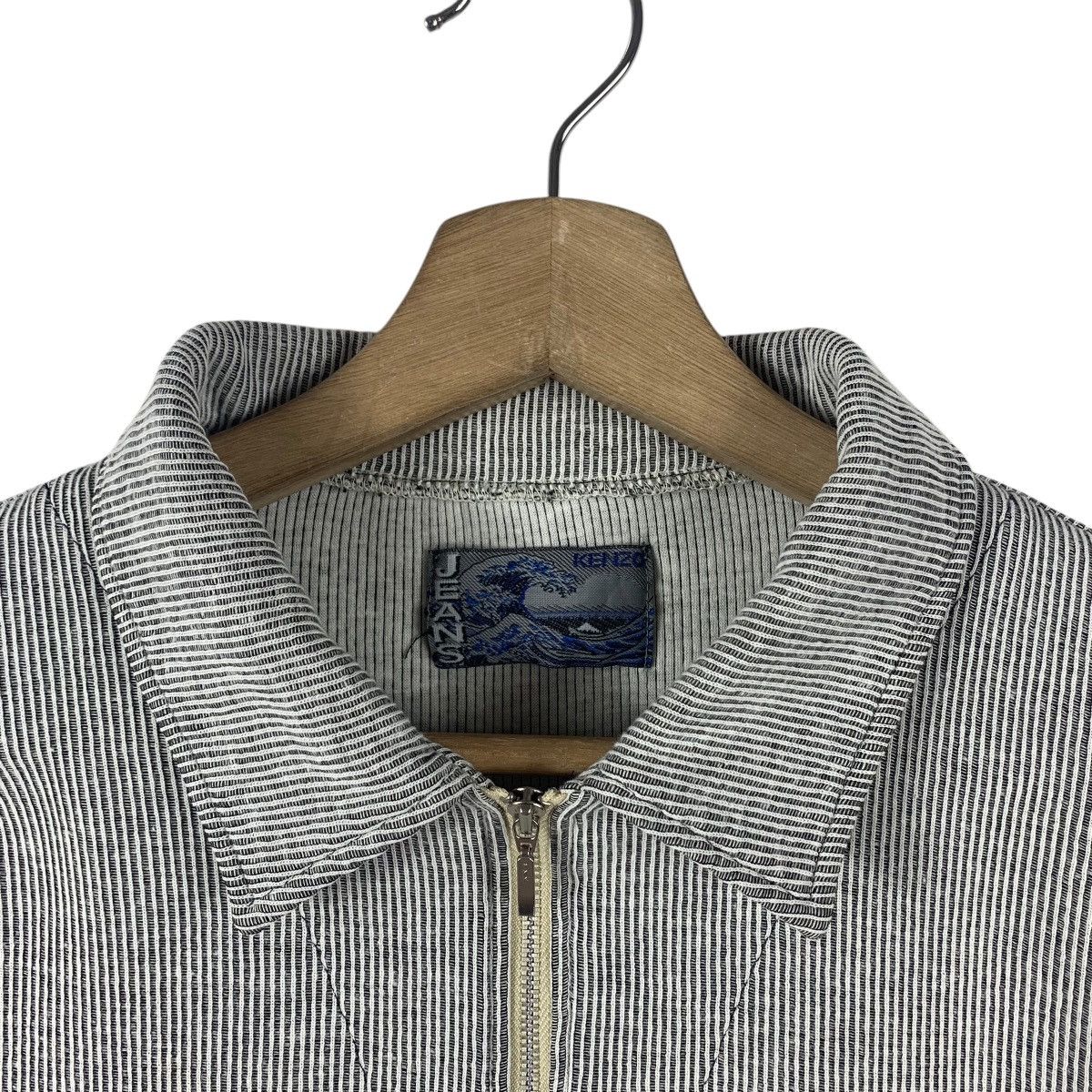 Japanese Brand × Kenzo Vintage KENZO Half zipper stripe polo tee Size US L / EU 52-54 / 3 - 5 Thumbnail