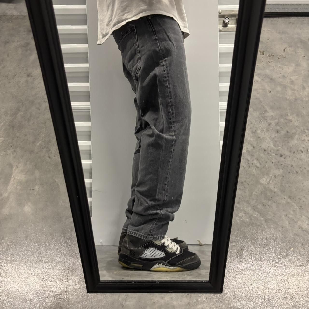 Japanese Brand × Vintage Crazy Vintage Y2K/2000s Faded Black Grey Essential Denim Jeans! Size US 30 / EU 46 - 2 Thumbnail