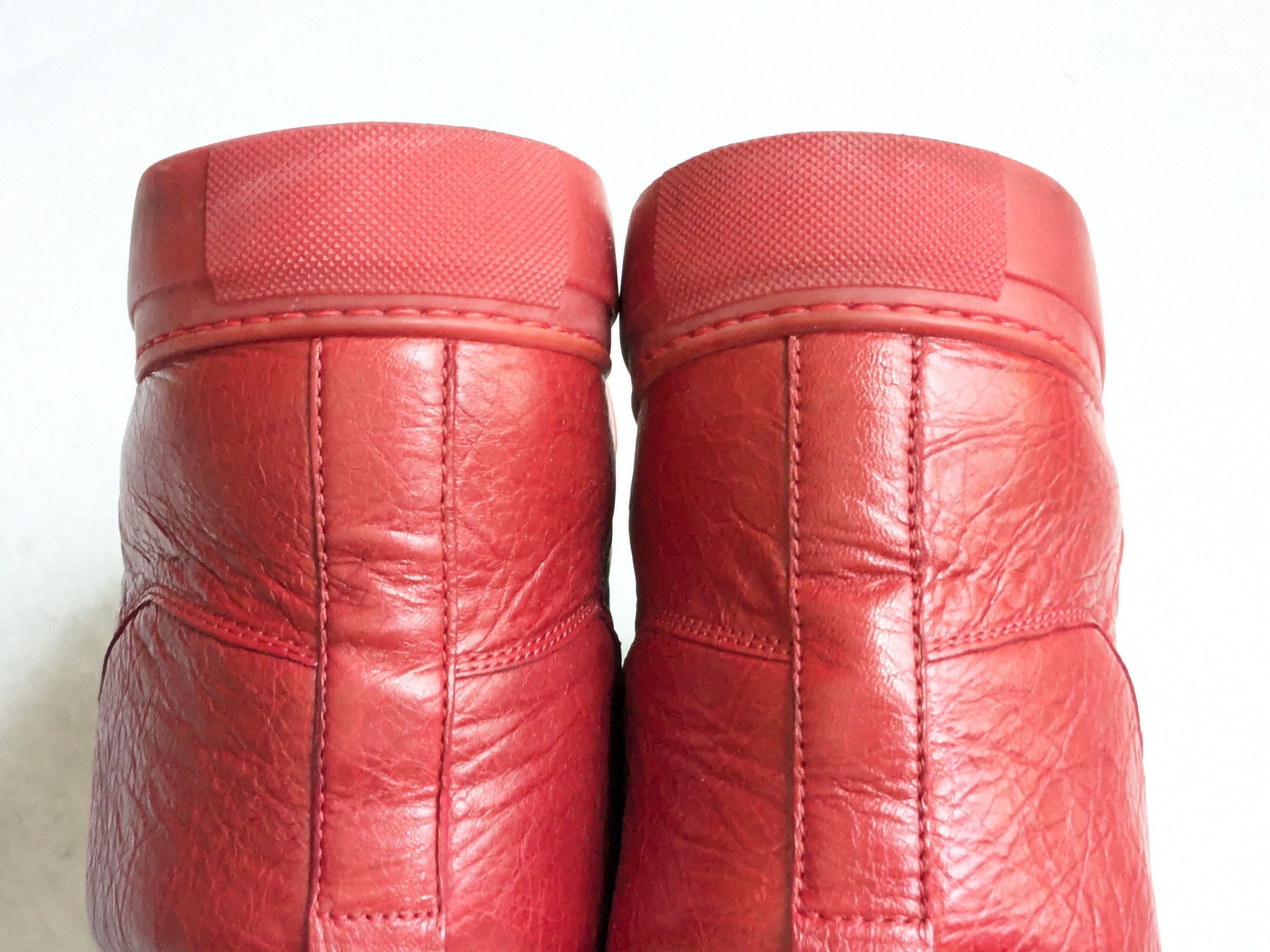 Balenciaga Balenciaga Arena Sneakers Red 12 Leather High Tops Size US 12 / EU 45 - 14 Thumbnail