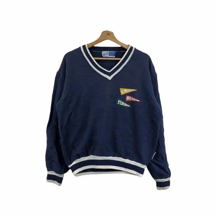 Vintage Vtg 90’ FREEWAYS UNION MADE Yokohama Surf Sweatshirt Sweater Size US XL / EU 56 / 4 - 1 Thumbnail