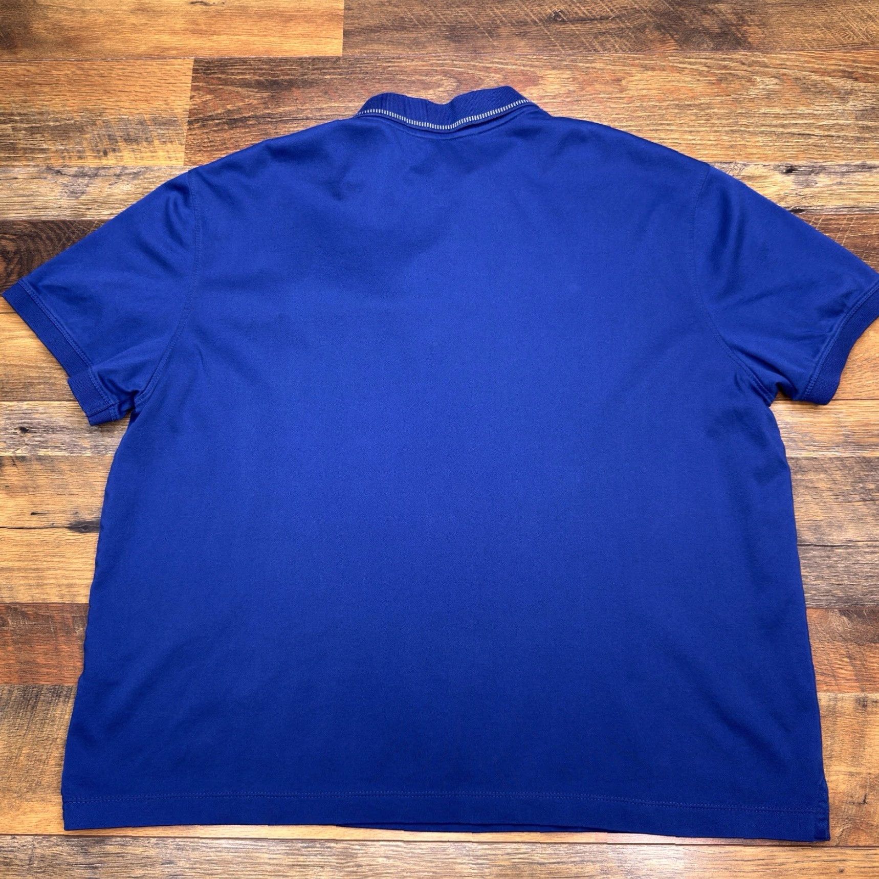 Banana Republic Banana Republic Luxe Touch Performance Shirt Mens XL Blue Front Pocket Polo Short Sleeve Button Collared Knit 100% Cotton Regular Size US XL / EU 56 / 4 - 2 Thumbnail