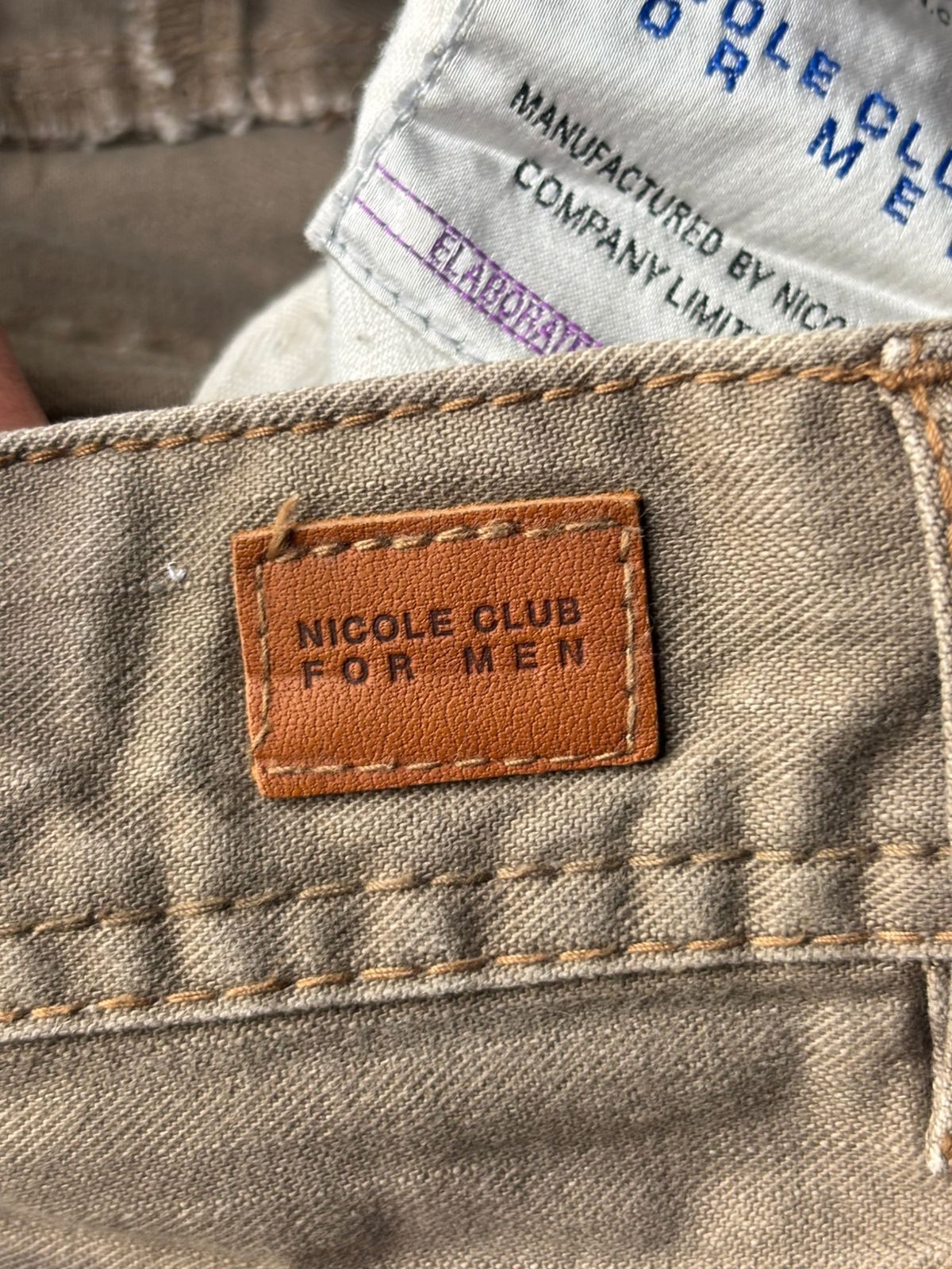 Japanese Brand 2000s Nicole Club For Men Panelled Bootcut Pants Size US 31 - 12 Thumbnail