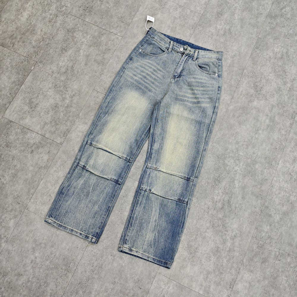 Japanese Brand × Vintage Baggy Vintage blue pleated jeans Size US 31 - 3 Thumbnail