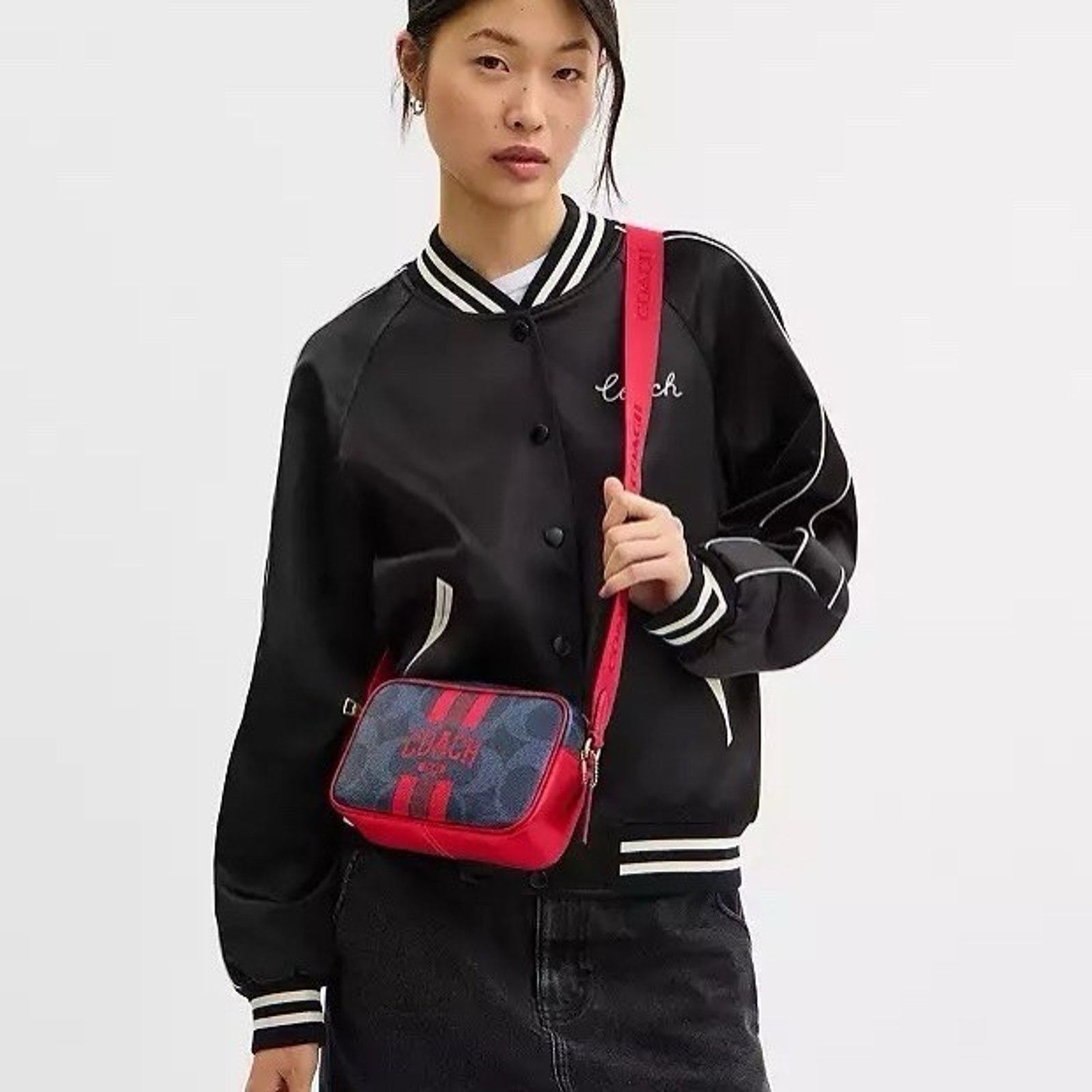 Coach NWT COACH Mini Jamie Camera Bag With Varsity Stripe CBM36 Size ONE SIZE - 6 Thumbnail